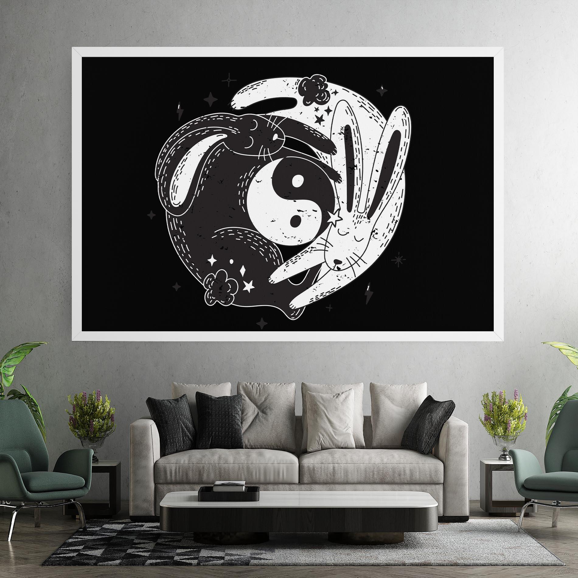 Tablou Canvas Bunny Yinyang mockup 7