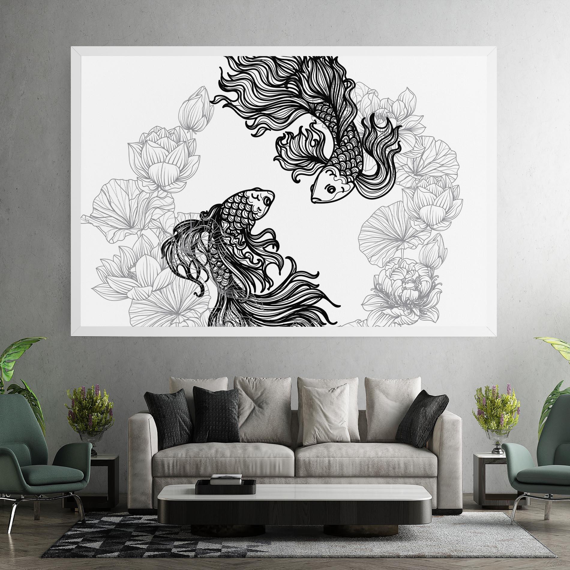 Tablou Canvas Fish Yinyang mockup 7