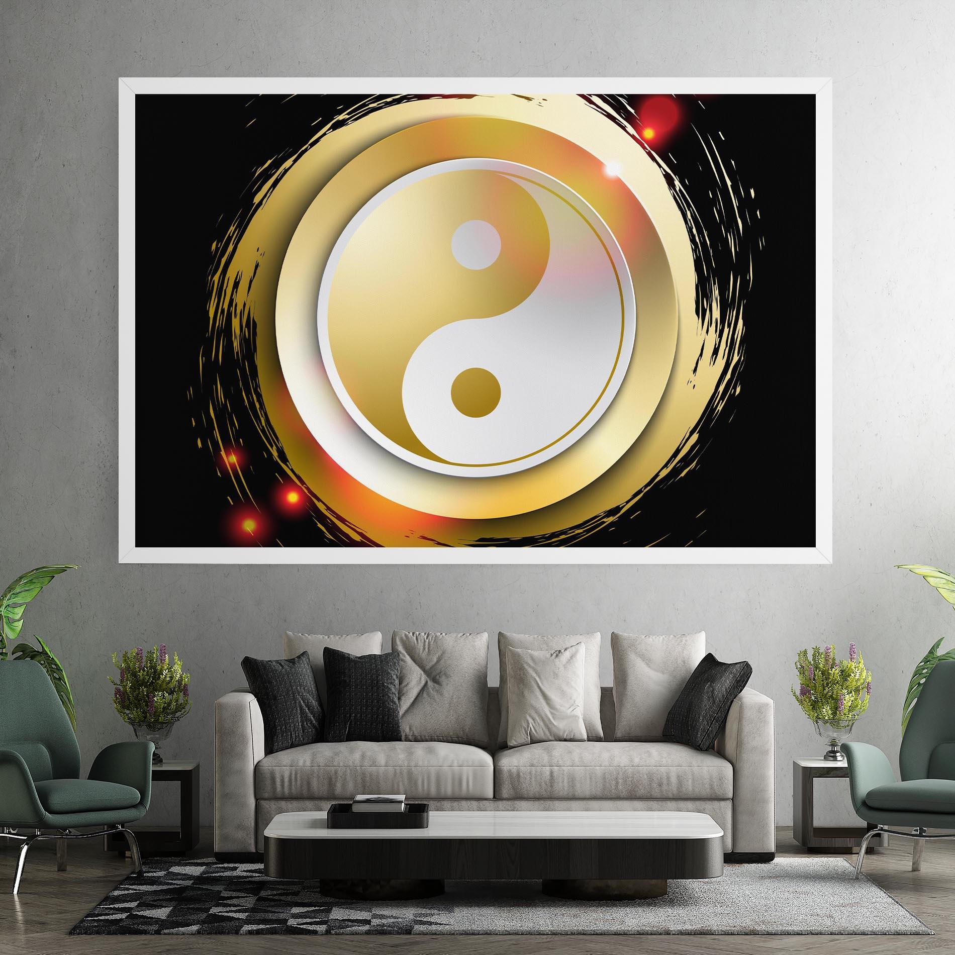 Tablou Canvas Gold Light Yinyang mockup 7