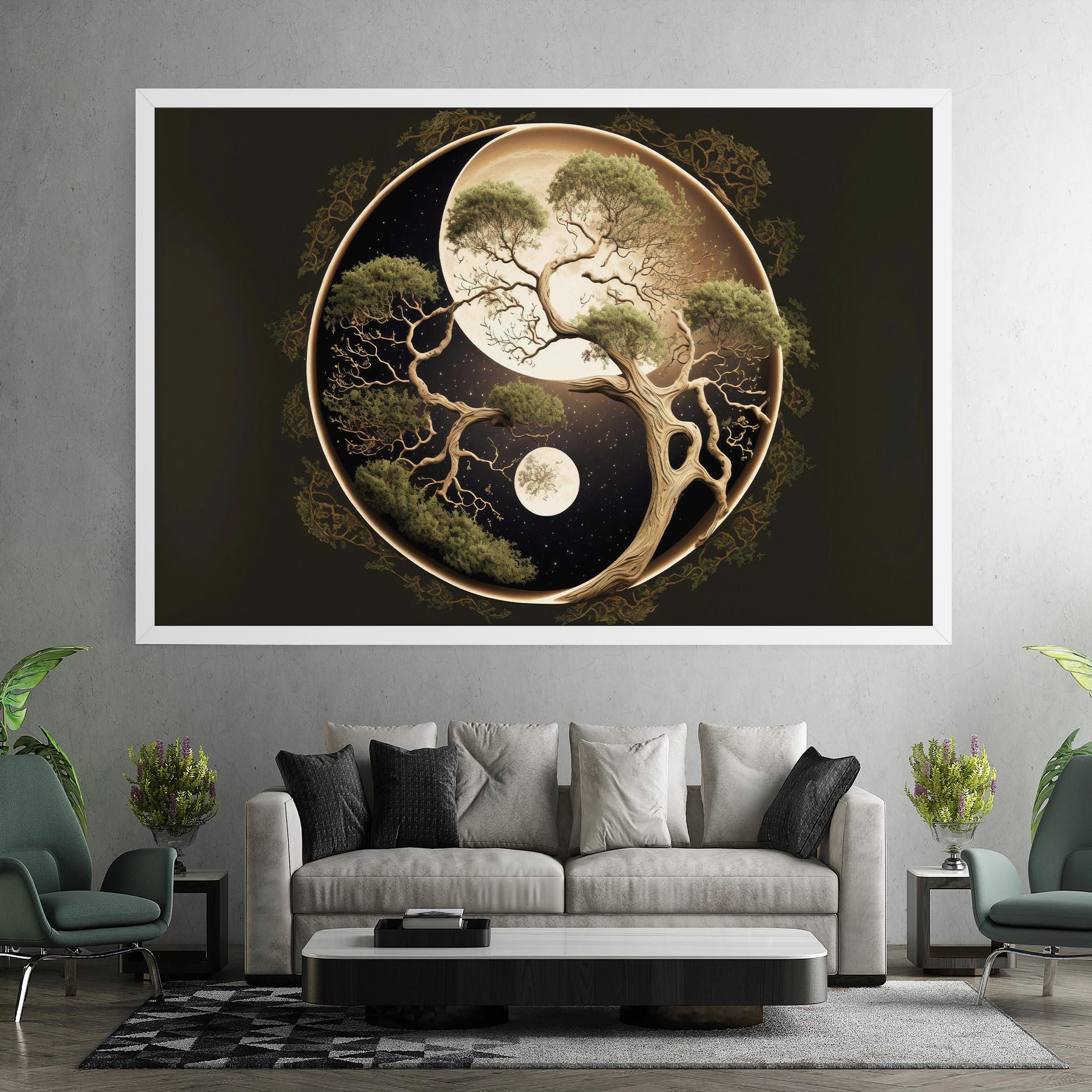 Tablou Canvas Green Tree Yinyang mockup 7