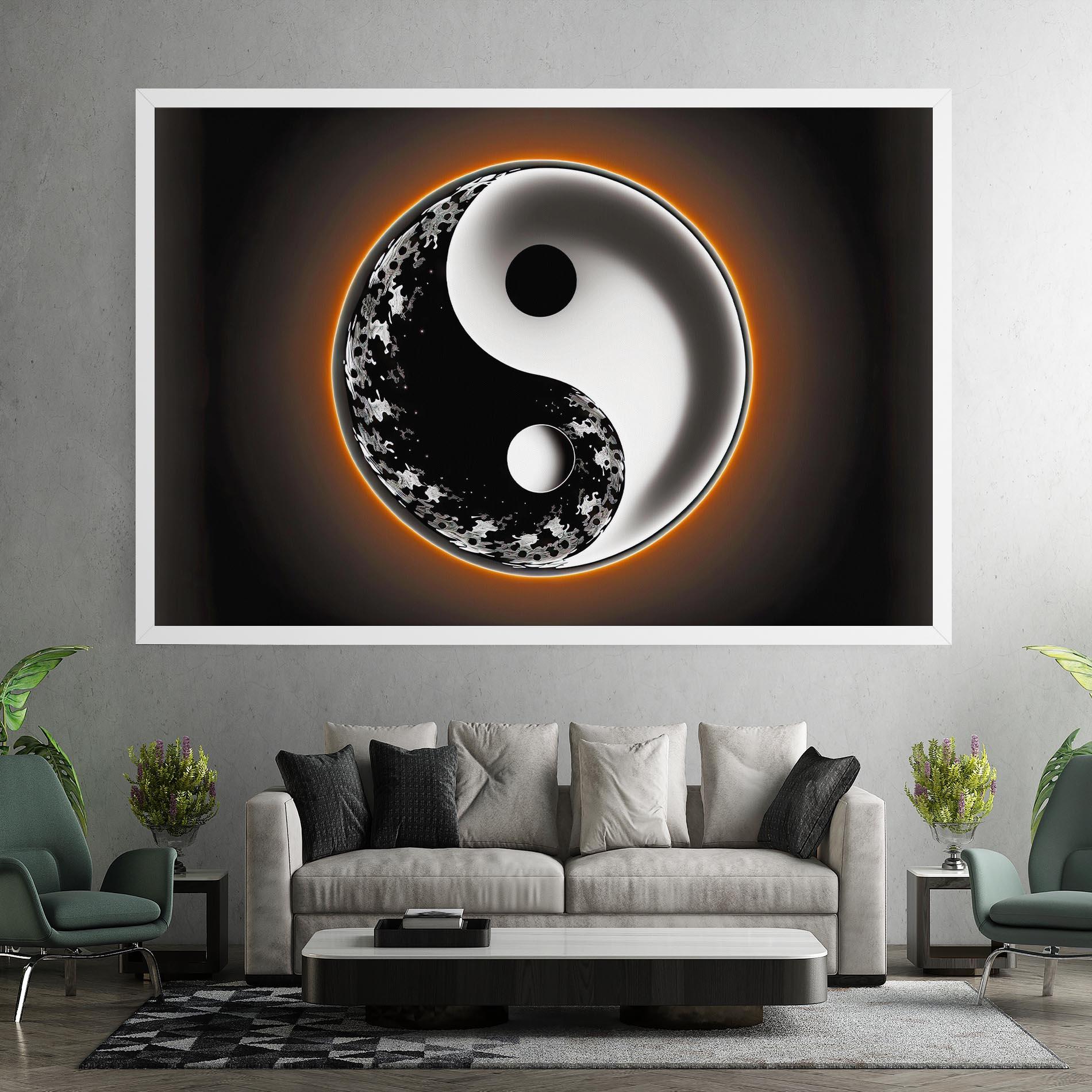 Tablou Canvas Purple Light Yinyang mockup 7