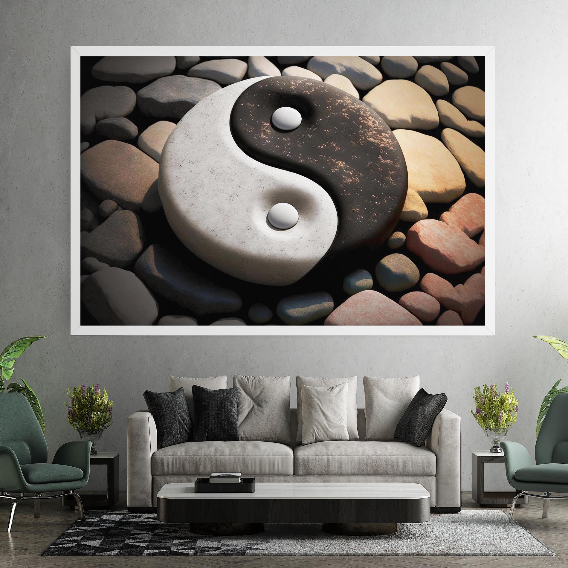 Tablou Canvas Stone Yinyang mockup 7