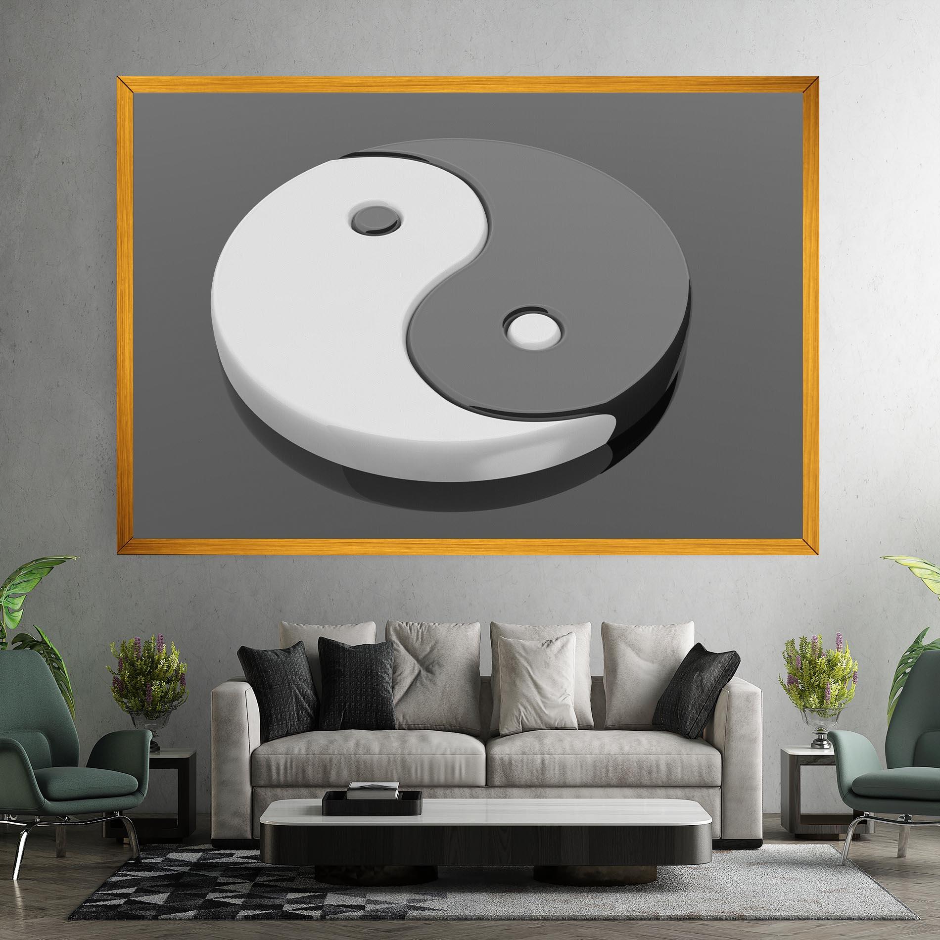 Tablou Canvas 3d Yinyang mockup 7