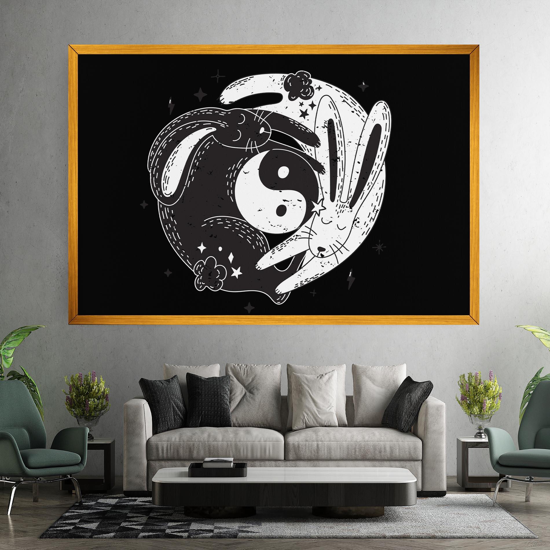 Tablou Canvas Bunny Yinyang mockup 7