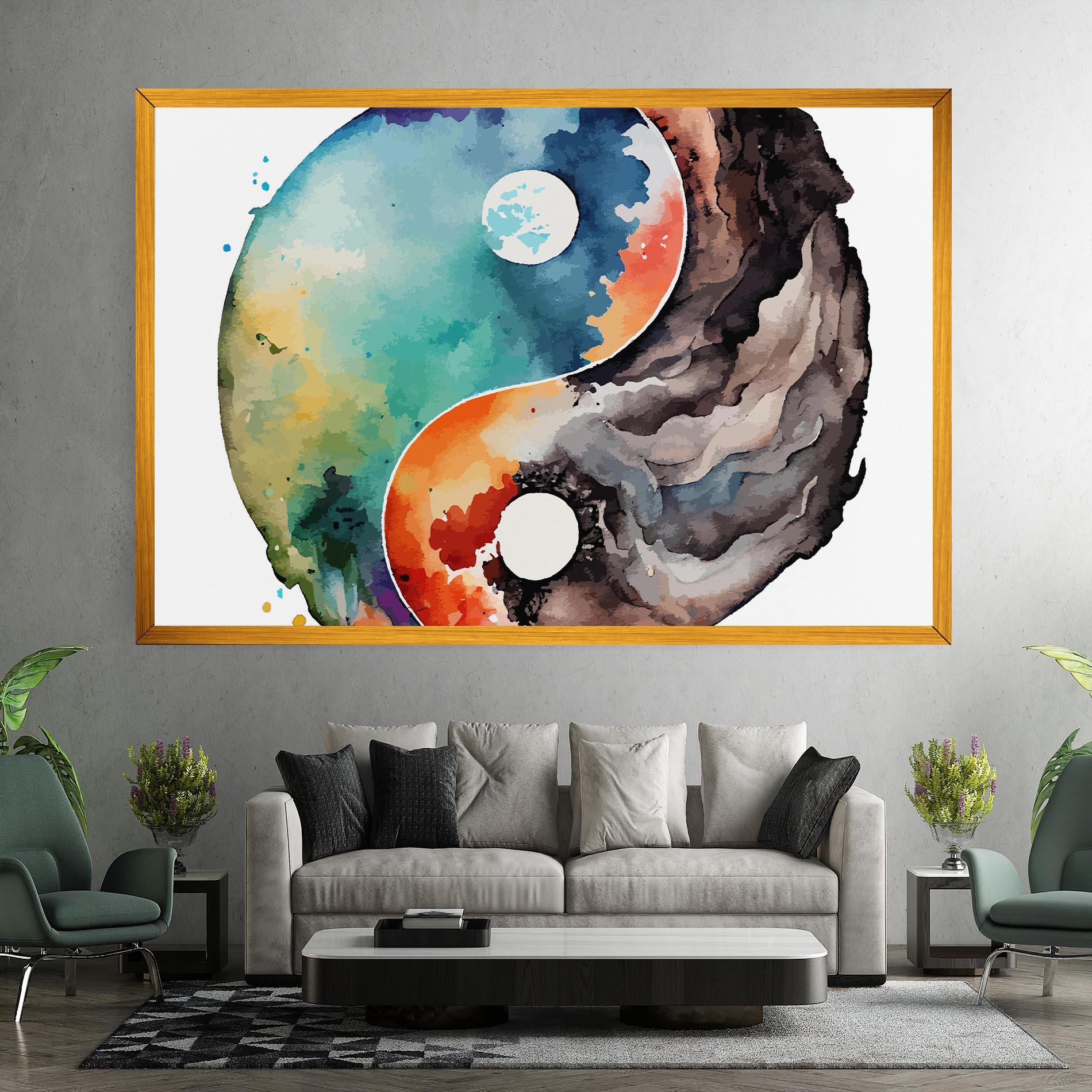 Tablou Canvas Earth Yinyang Art mockup 7
