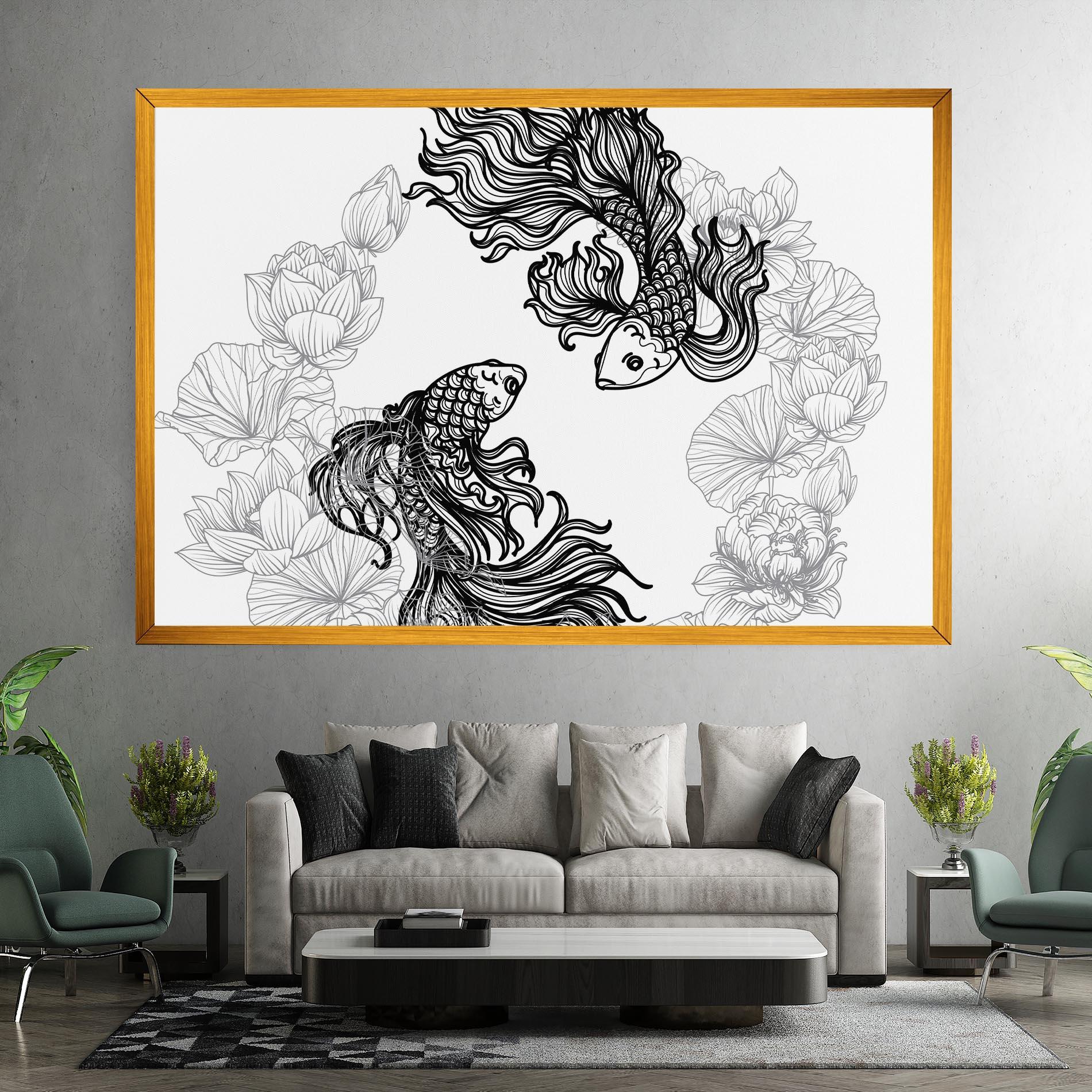 Tablou Canvas Fish Yinyang mockup 7