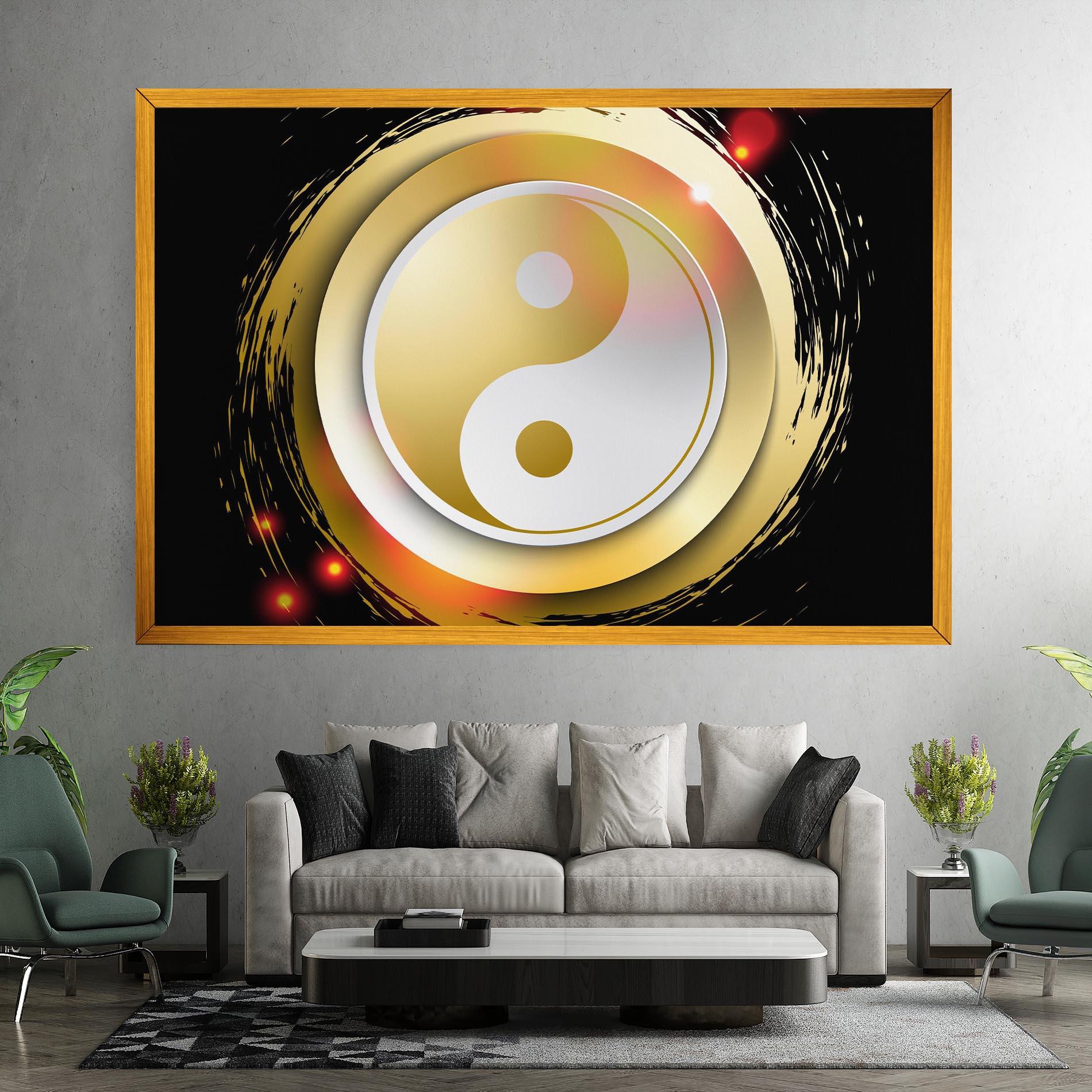 Tablou Canvas Gold Light Yinyang mockup 7