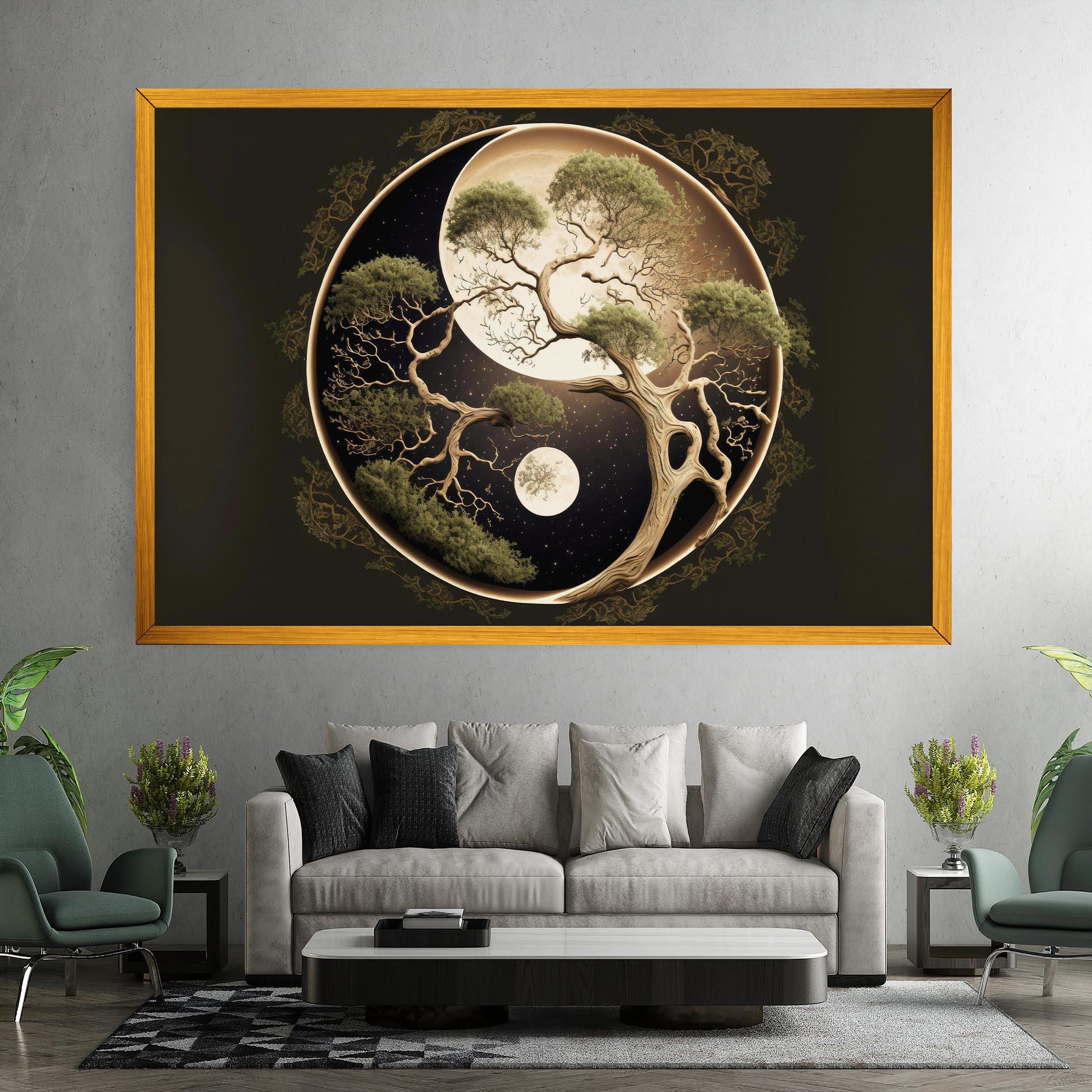 Tablou Canvas Green Tree Yinyang mockup 7