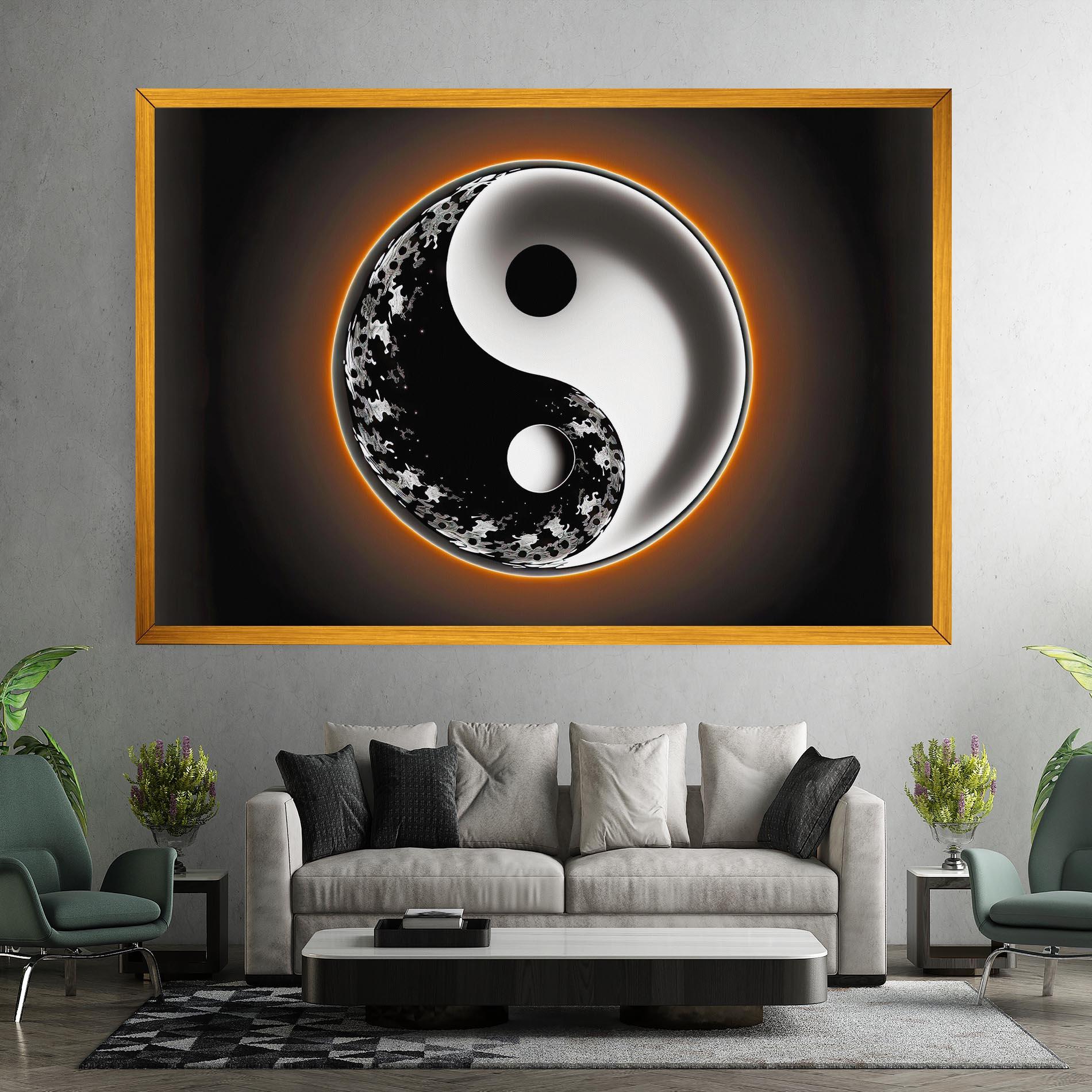 Tablou Canvas Purple Light Yinyang mockup 7