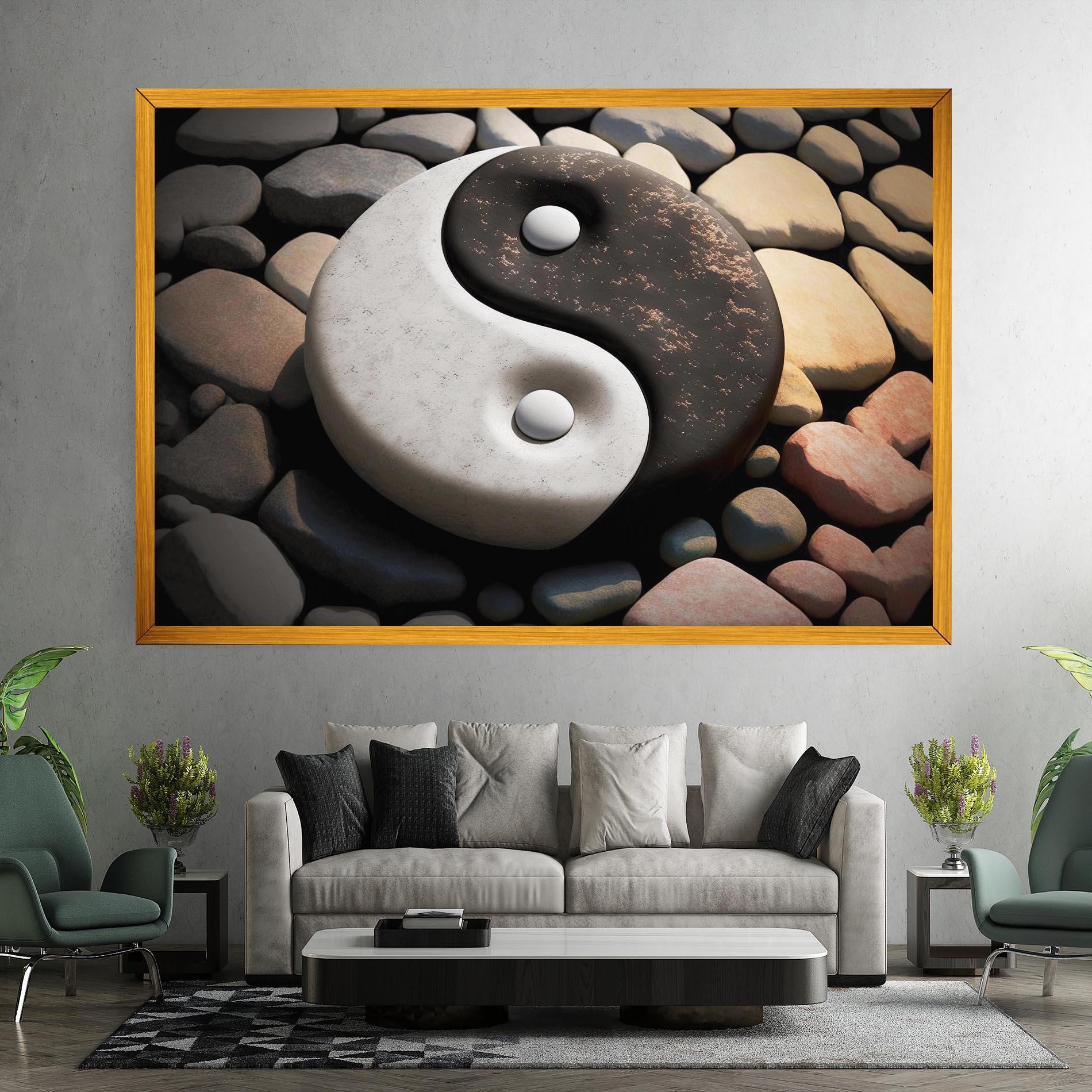 Tablou Canvas Stone Yinyang mockup 7