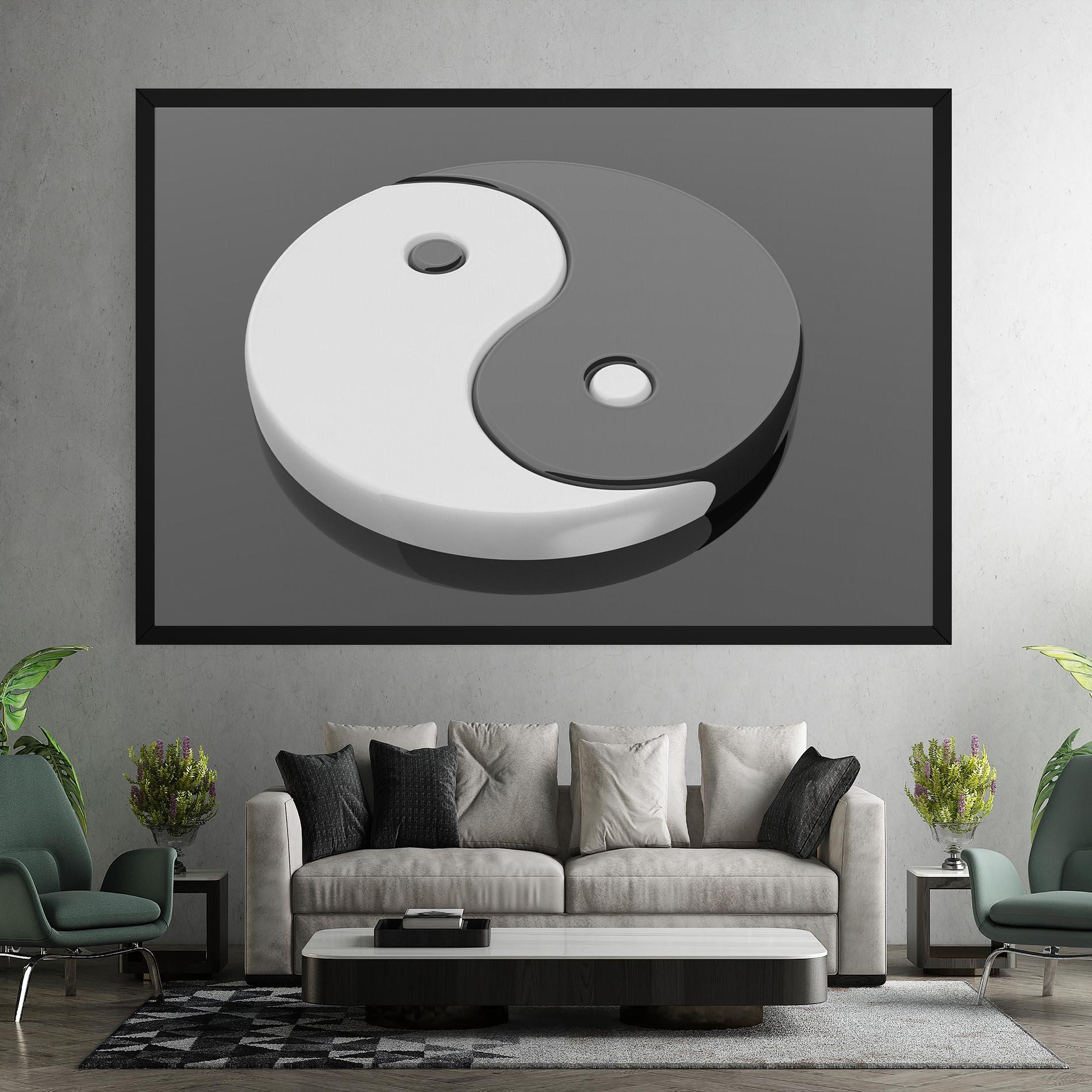 Tablou Canvas 3d Yinyang mockup 7