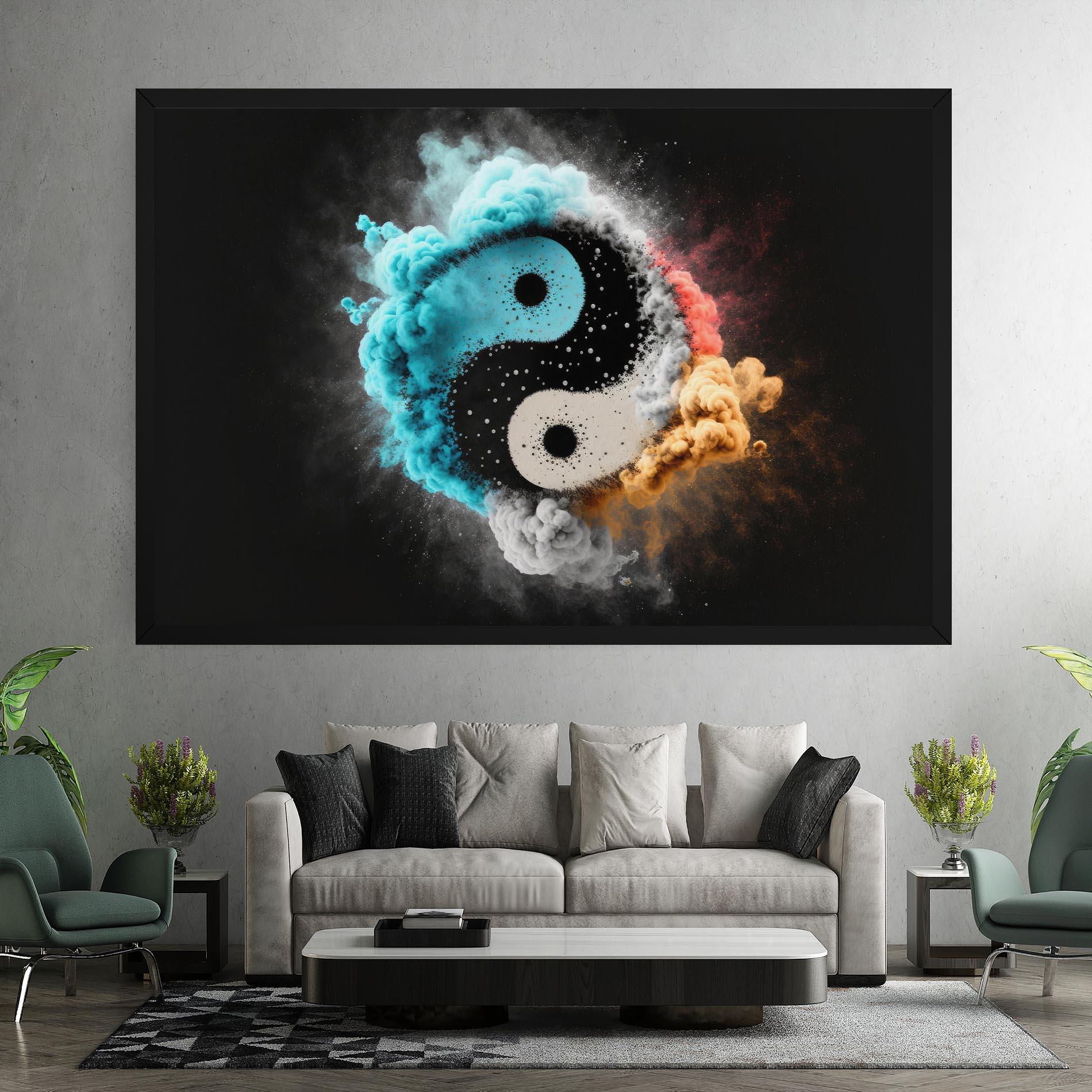 Tablou Canvas Blue Smoke Yinuang mockup 7