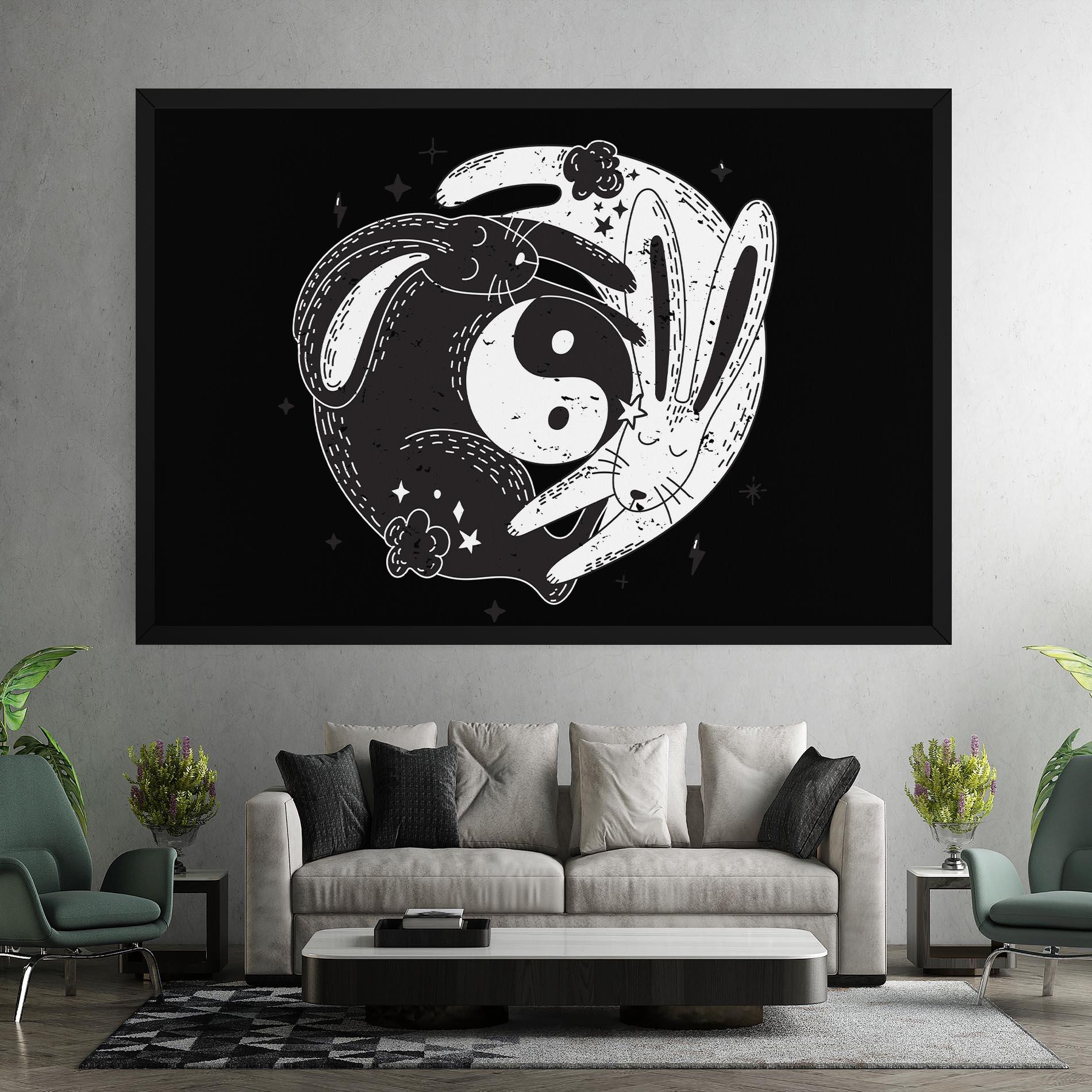 Tablou Canvas Bunny Yinyang mockup 7