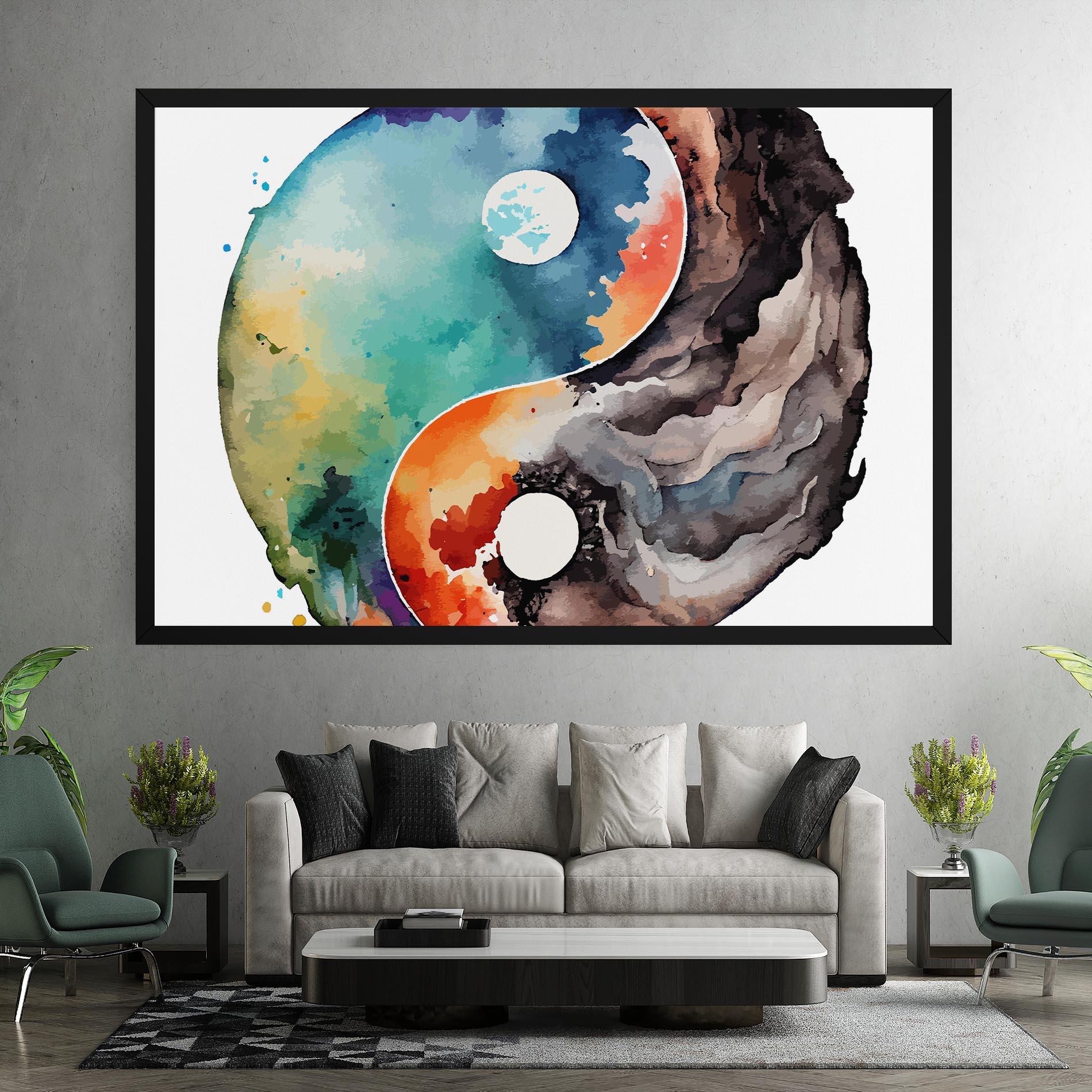 Tablou Canvas Earth Yinyang Art mockup 7