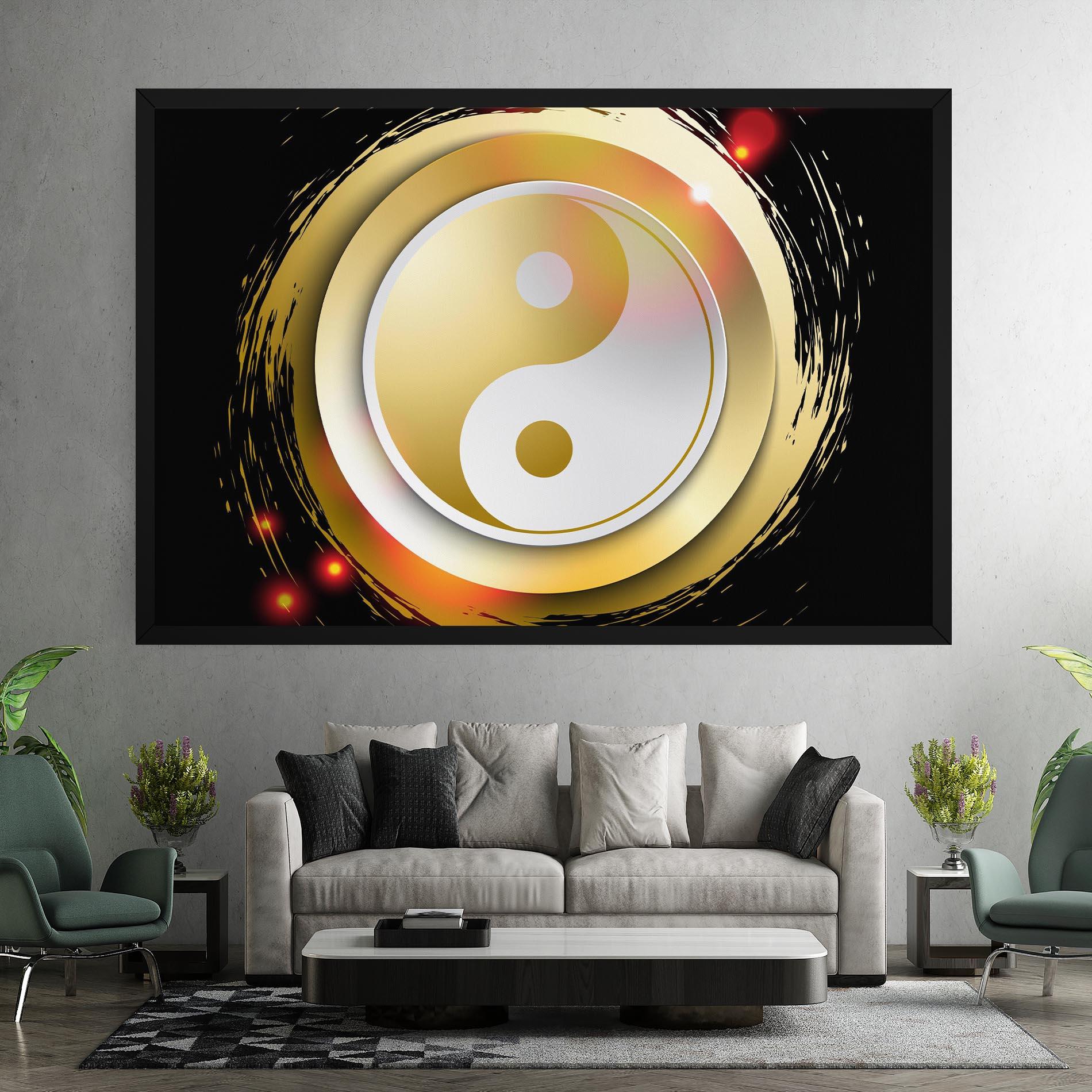 Tablou Canvas Gold Light Yinyang mockup 7
