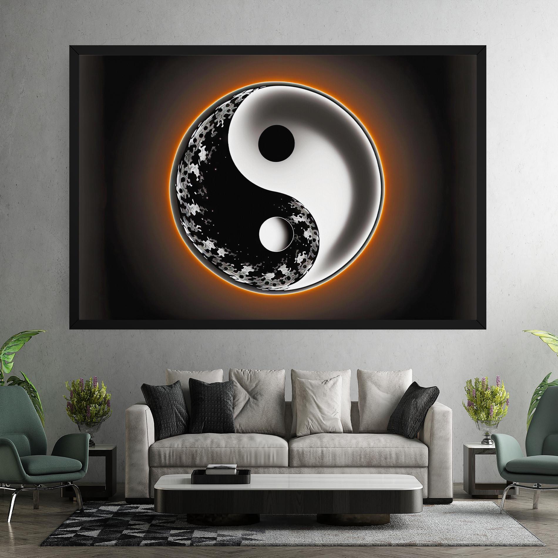 Tablou Canvas Purple Light Yinyang mockup 7
