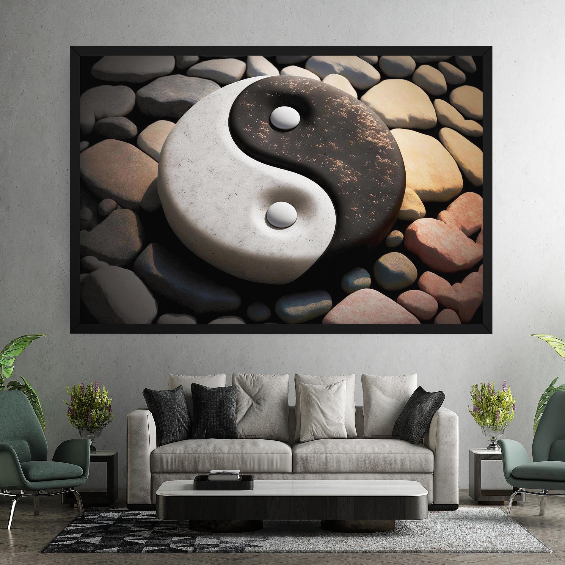 Tablou Canvas Stone Yinyang mockup 7