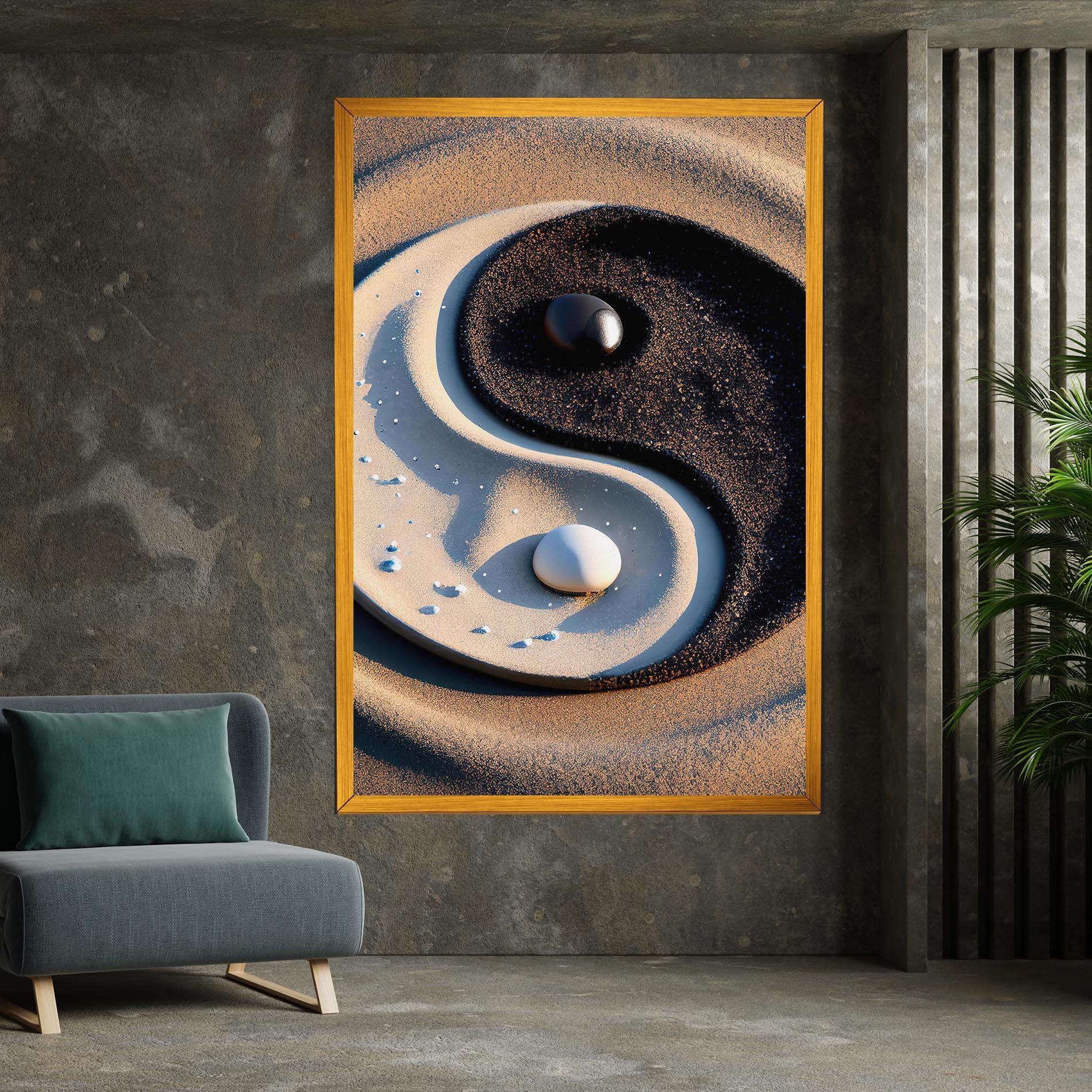 Tablou Canvas Pretty Sand Yinyang mockup 7