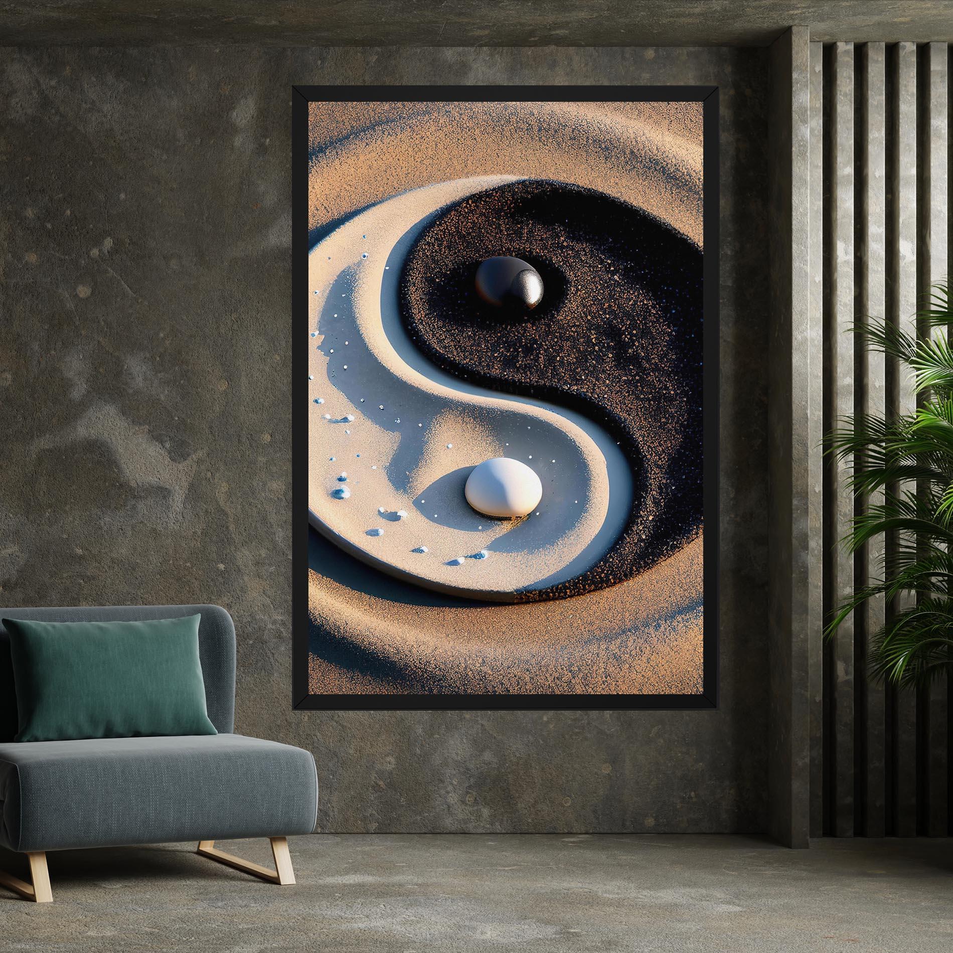 Tablou Canvas Pretty Sand Yinyang mockup 7