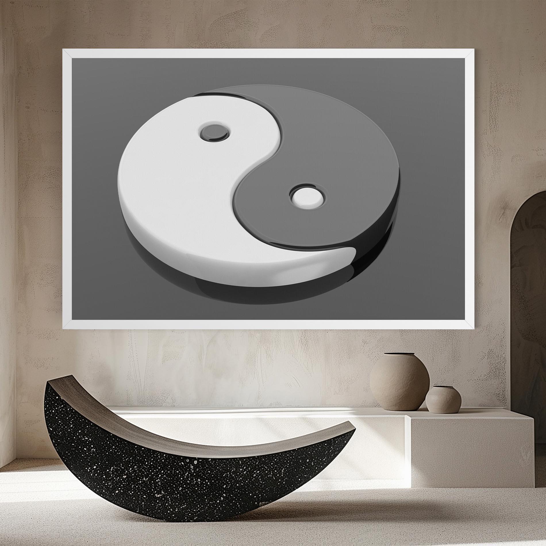 Tablou Canvas 3d Yinyang mockup 8