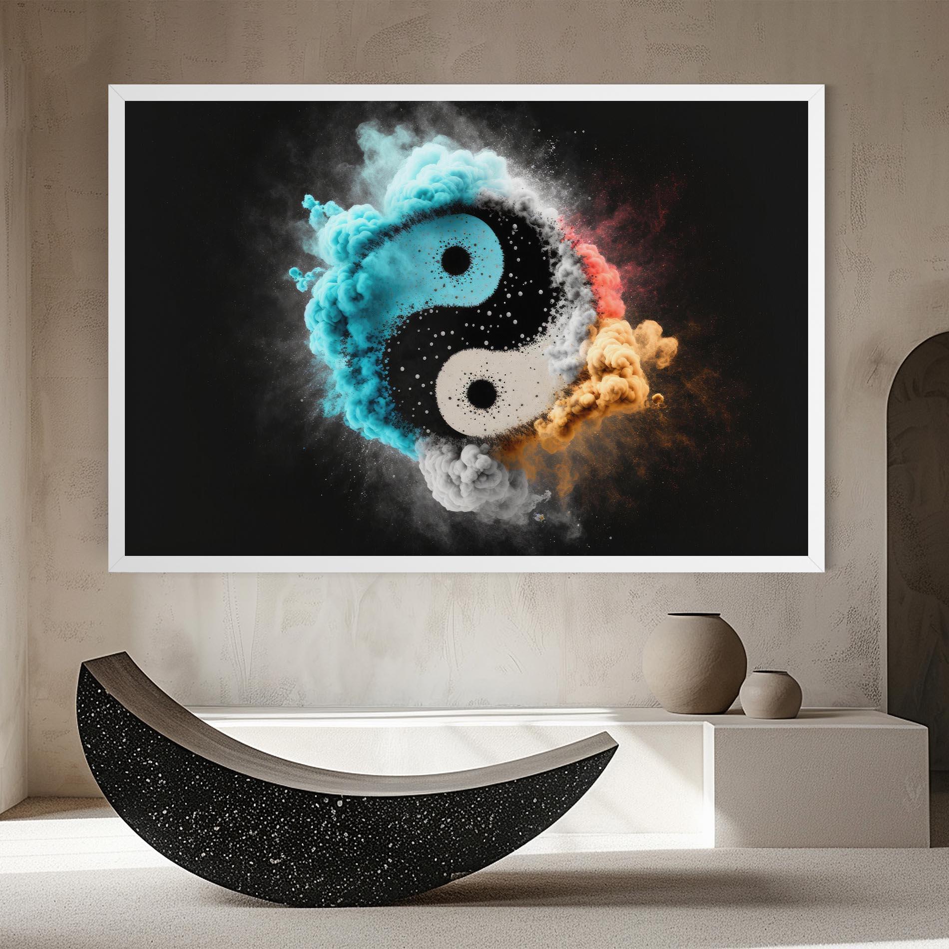 Tablou Canvas Blue Smoke Yinuang mockup 8