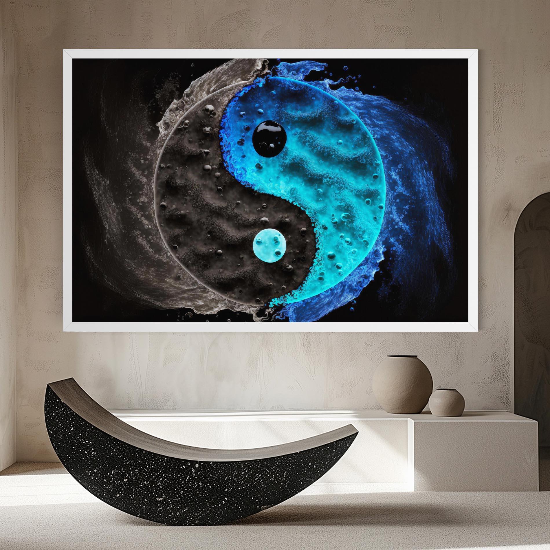 Tablou Canvas Blue Water Yinyang mockup 8