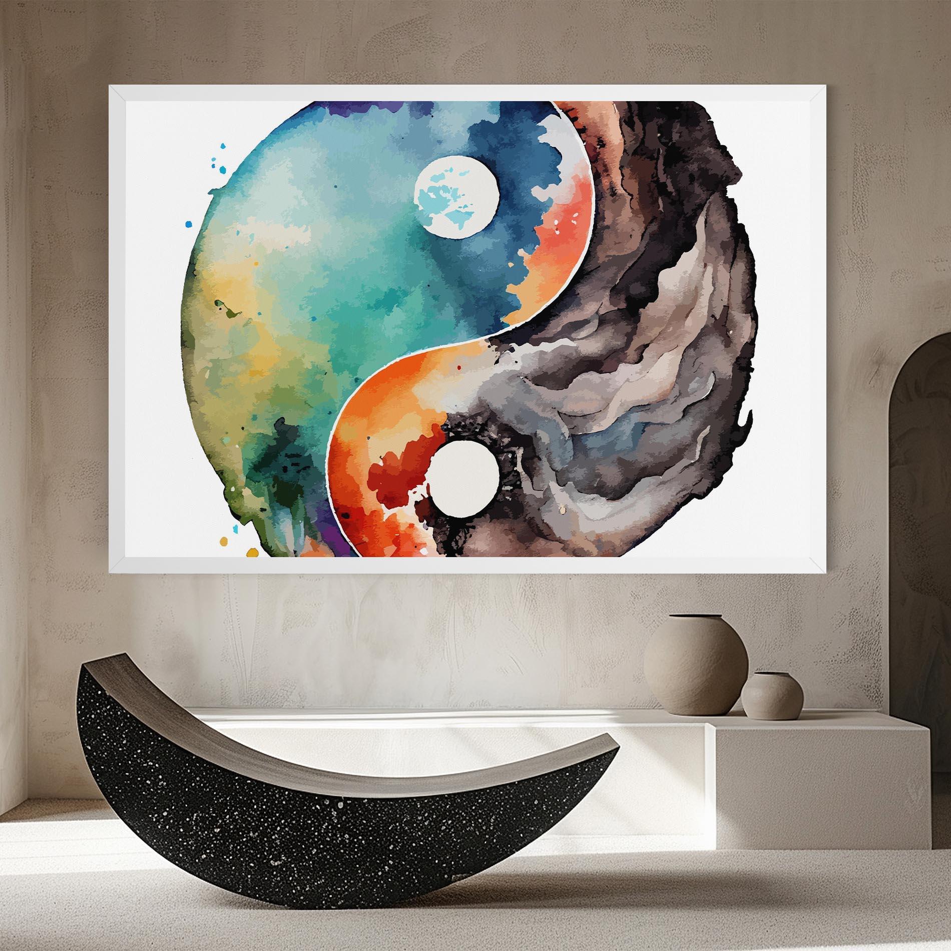 Tablou Canvas Earth Yinyang Art mockup 8