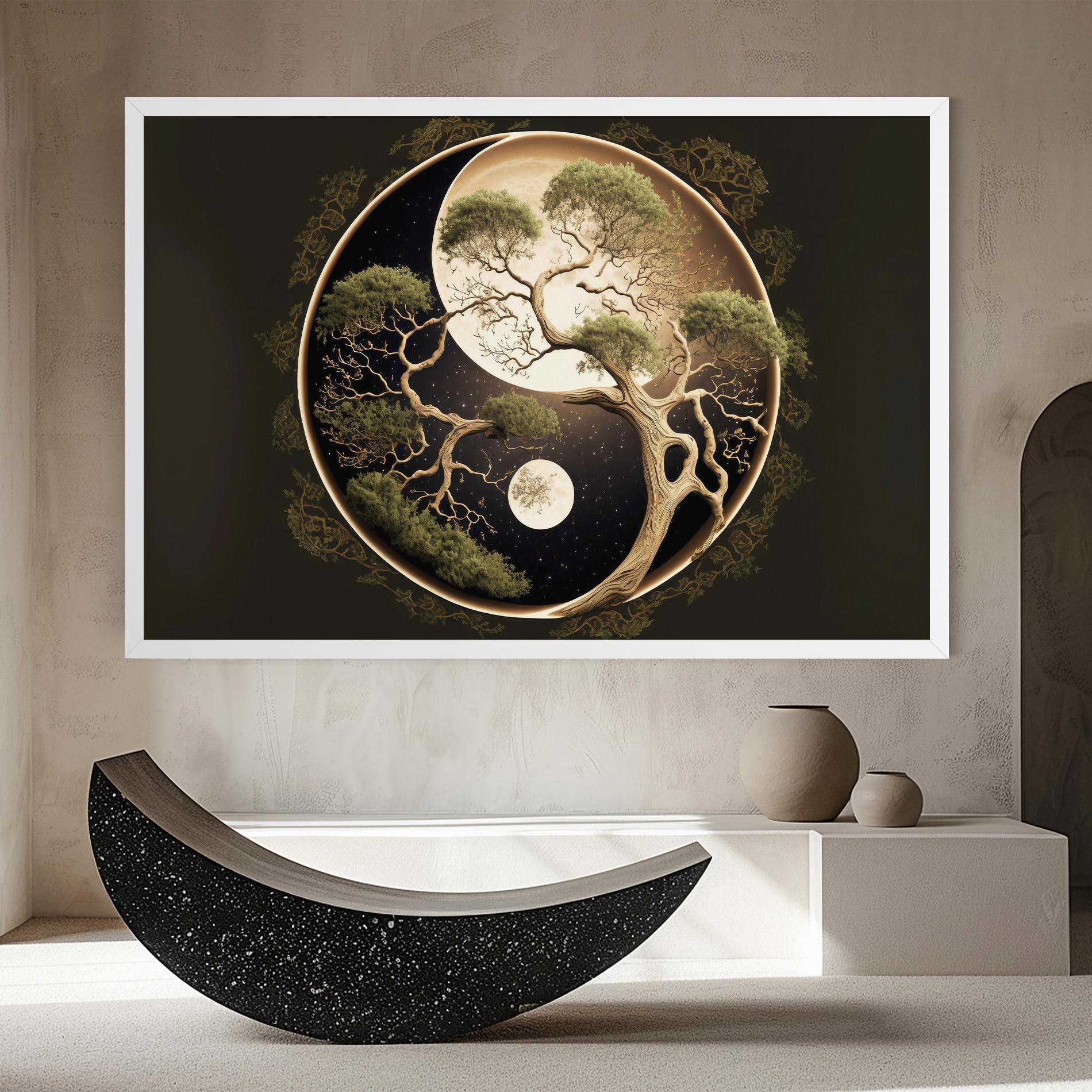 Tablou Canvas Green Tree Yinyang mockup 8