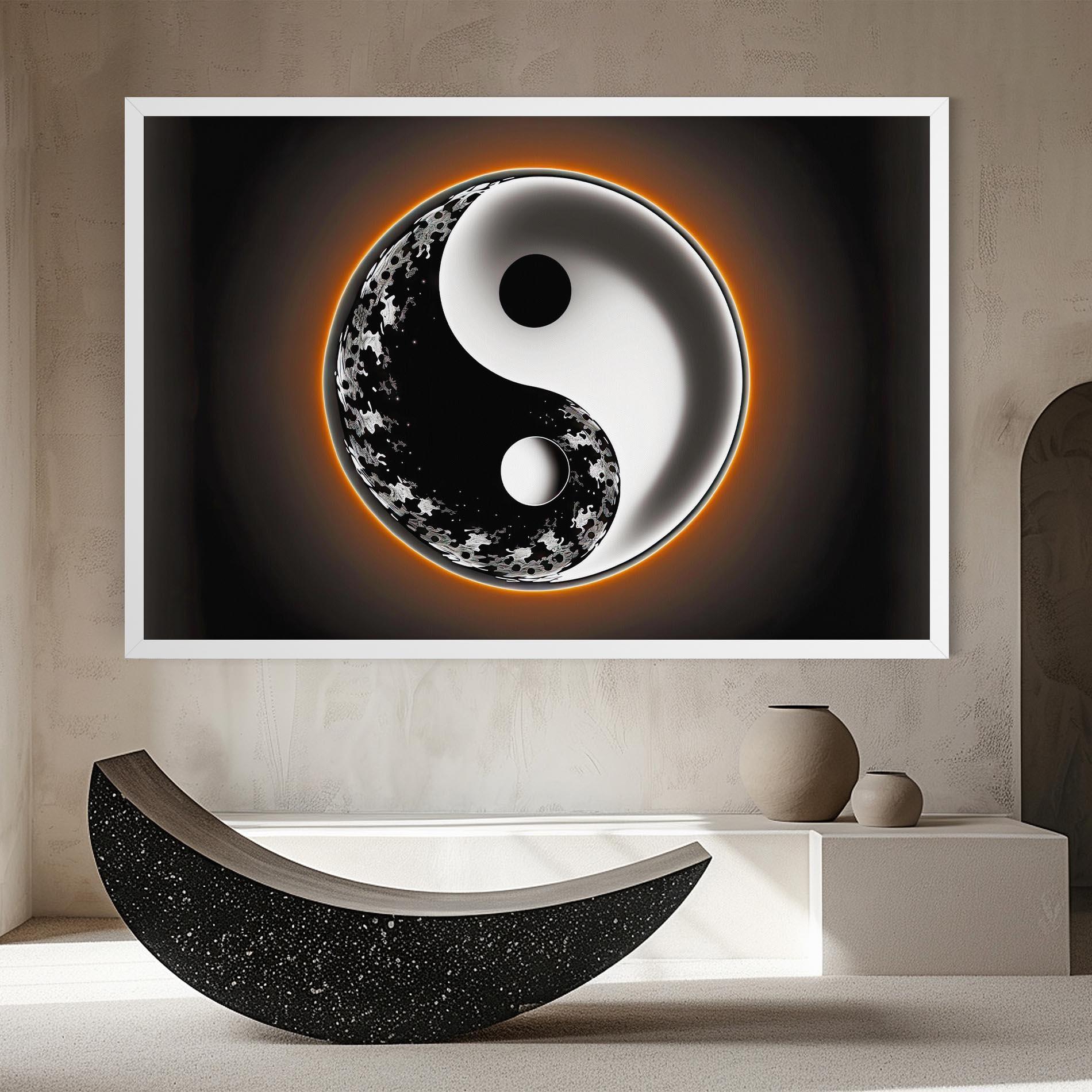 Tablou Canvas Purple Light Yinyang mockup 8