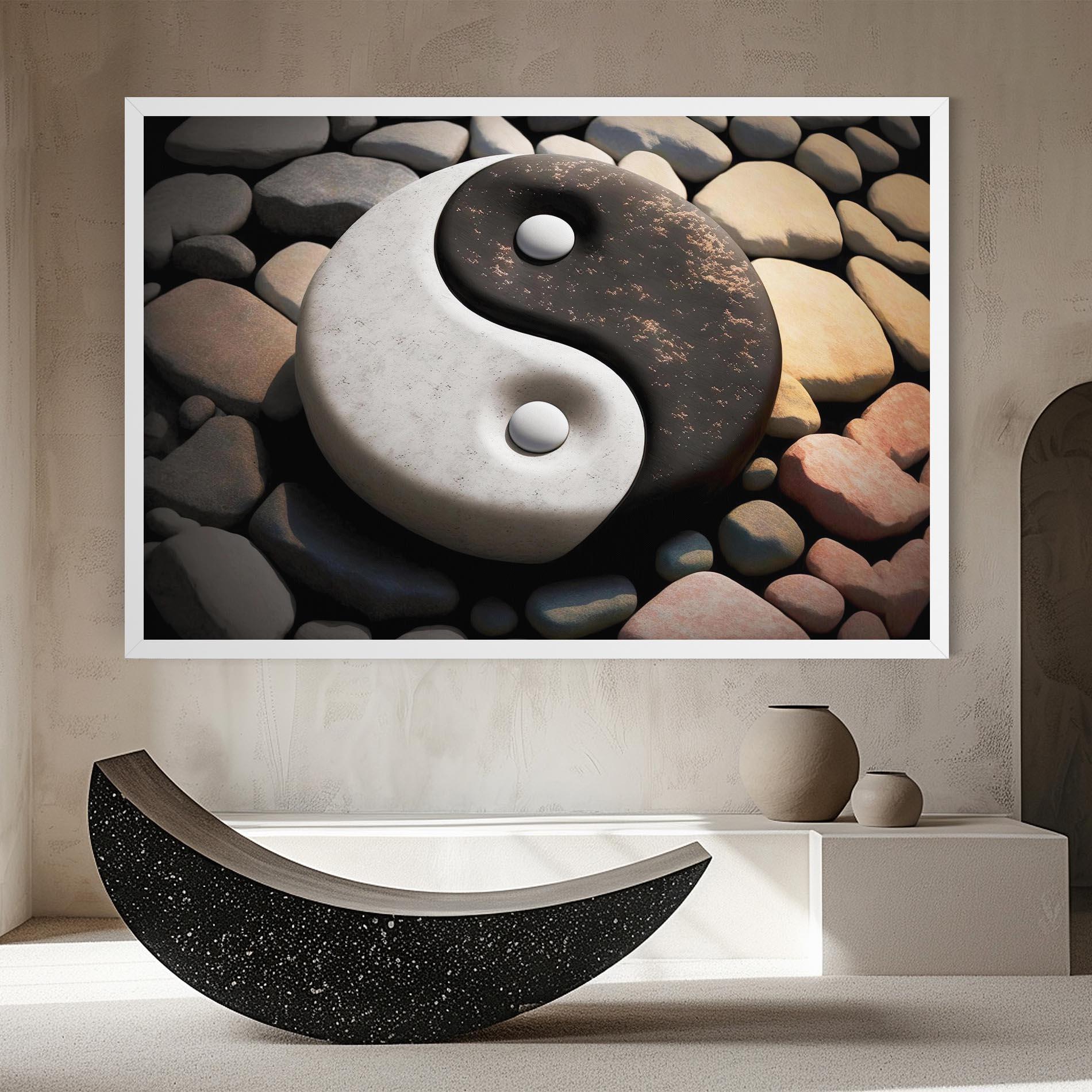 Tablou Canvas Stone Yinyang mockup 8