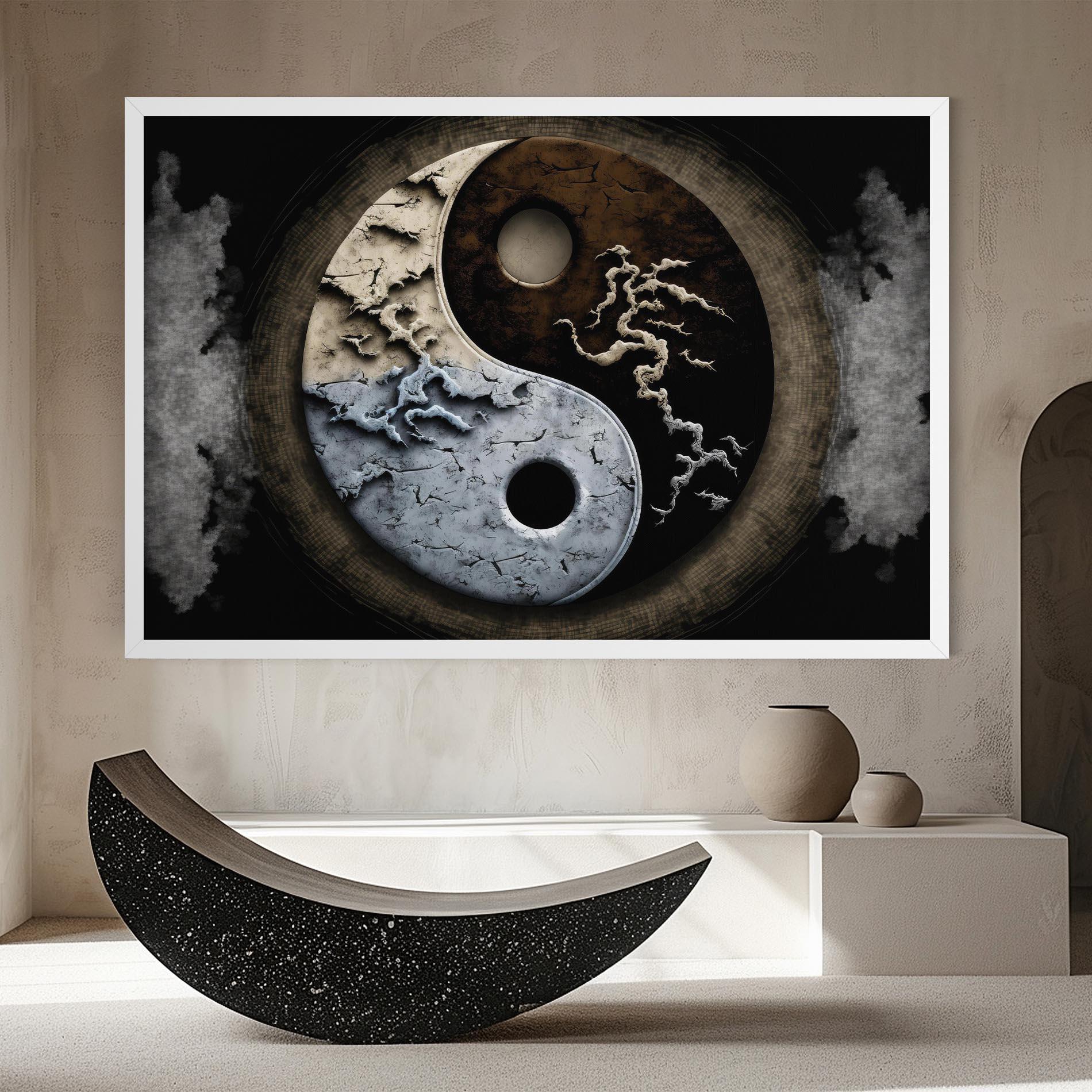 Tablou Canvas Vintage Yinyang mockup 8