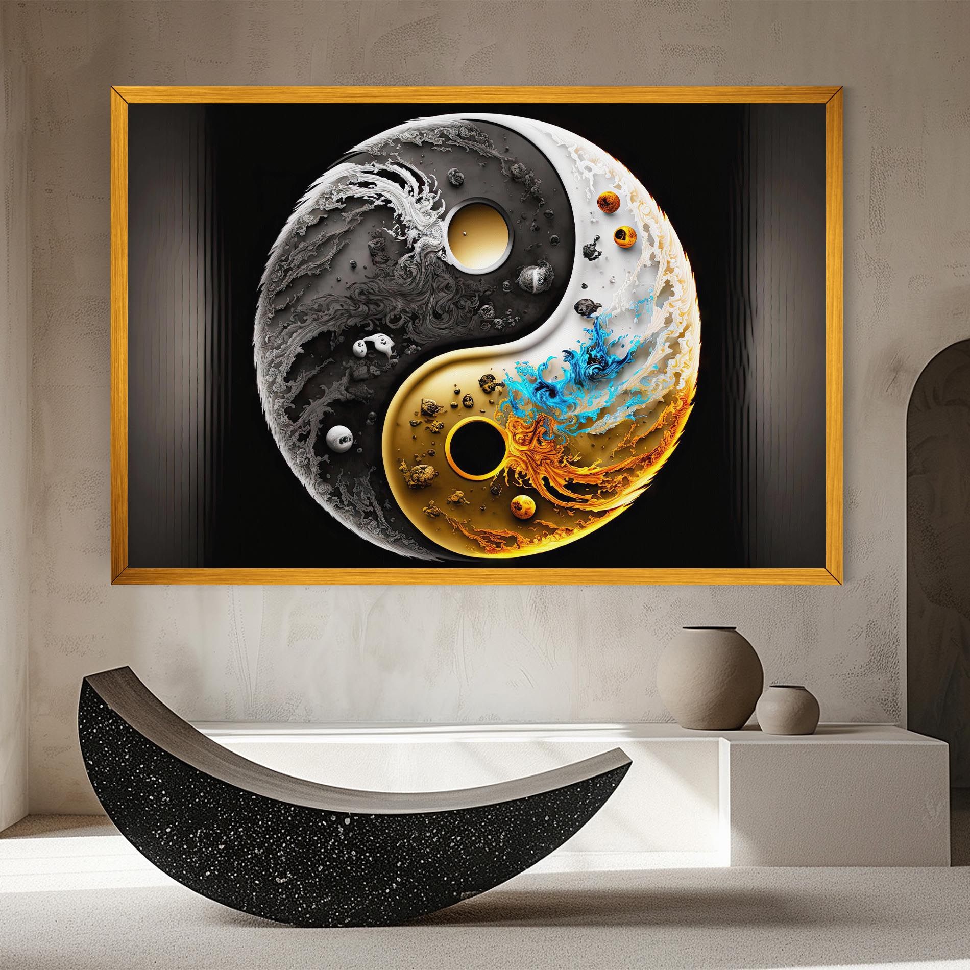 Black Yellow Yinyang mockup 8