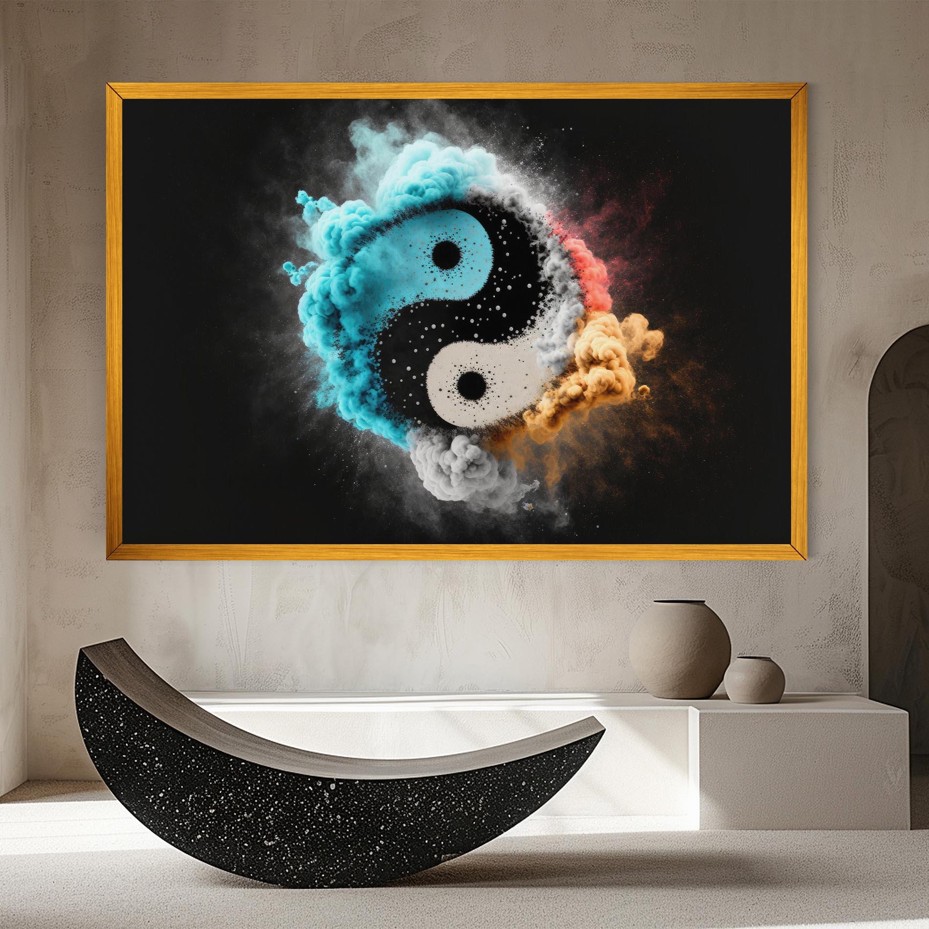 Tablou Canvas Blue Smoke Yinuang mockup 8