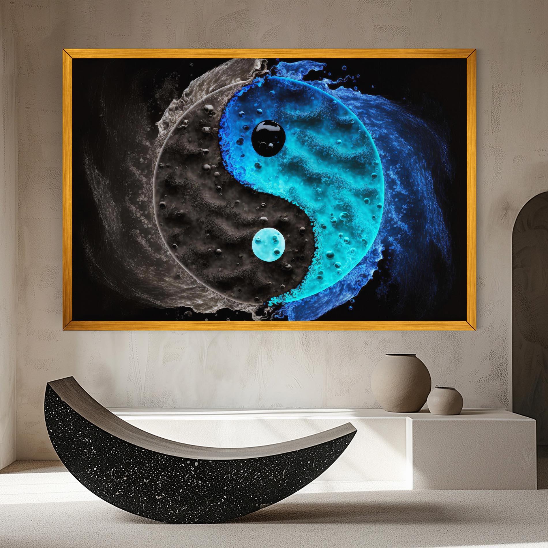 Tablou Canvas Blue Water Yinyang mockup 8