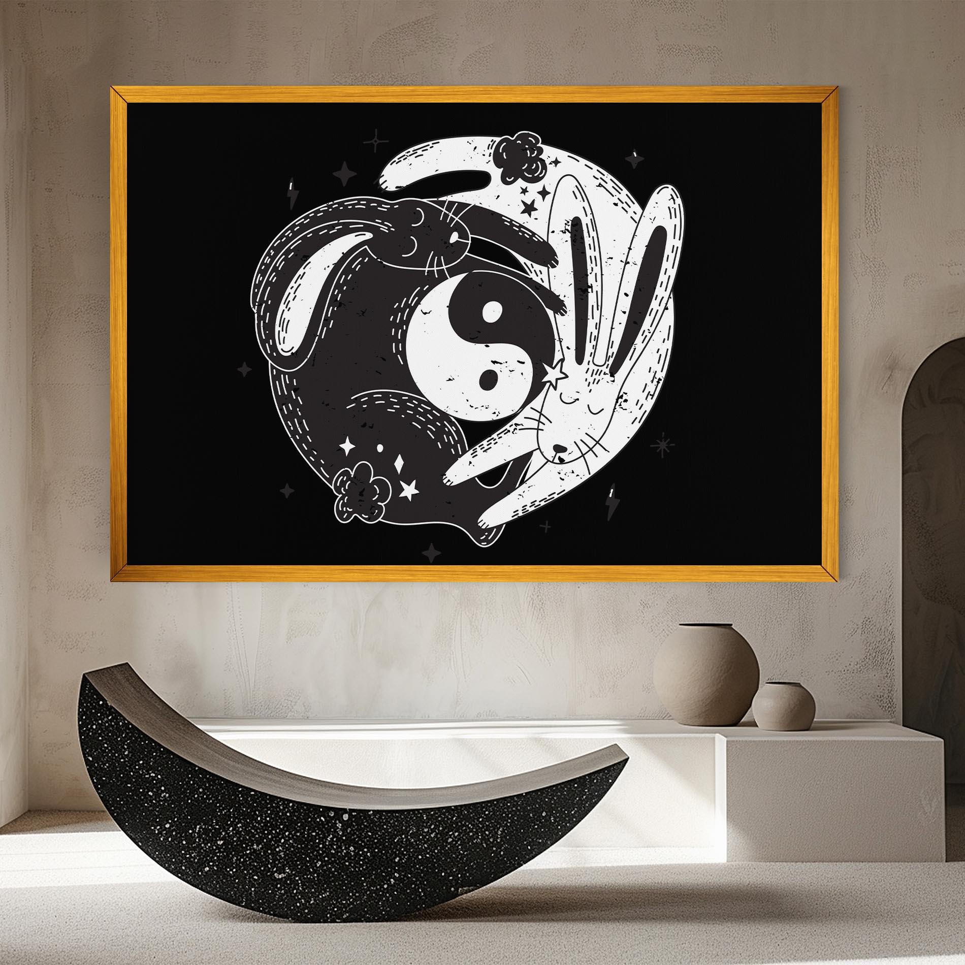 Tablou Canvas Bunny Yinyang mockup 8