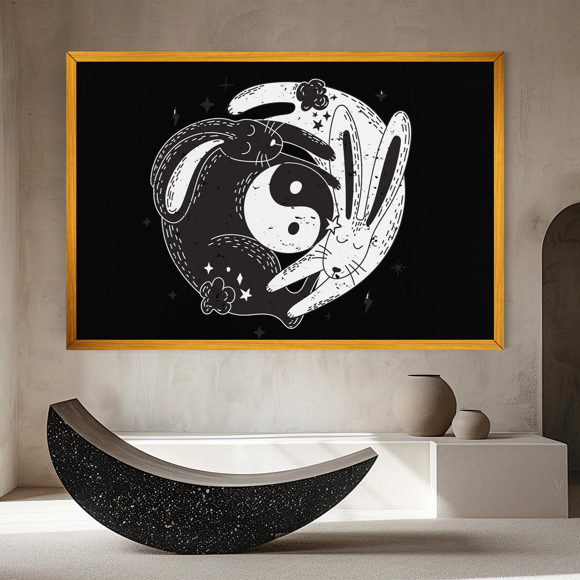 Bunny Yinyang mockup 8