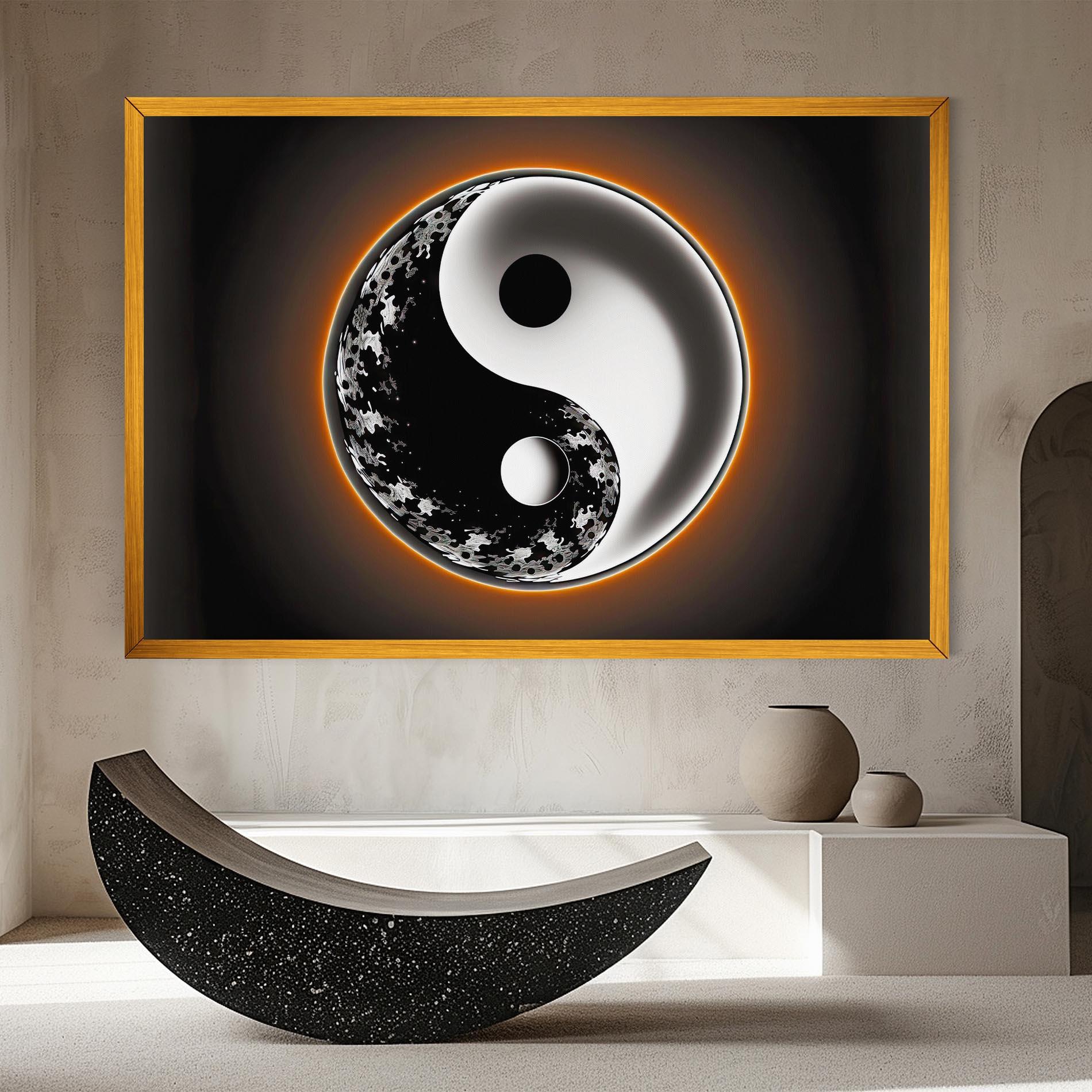 Tablou Canvas Purple Light Yinyang mockup 8