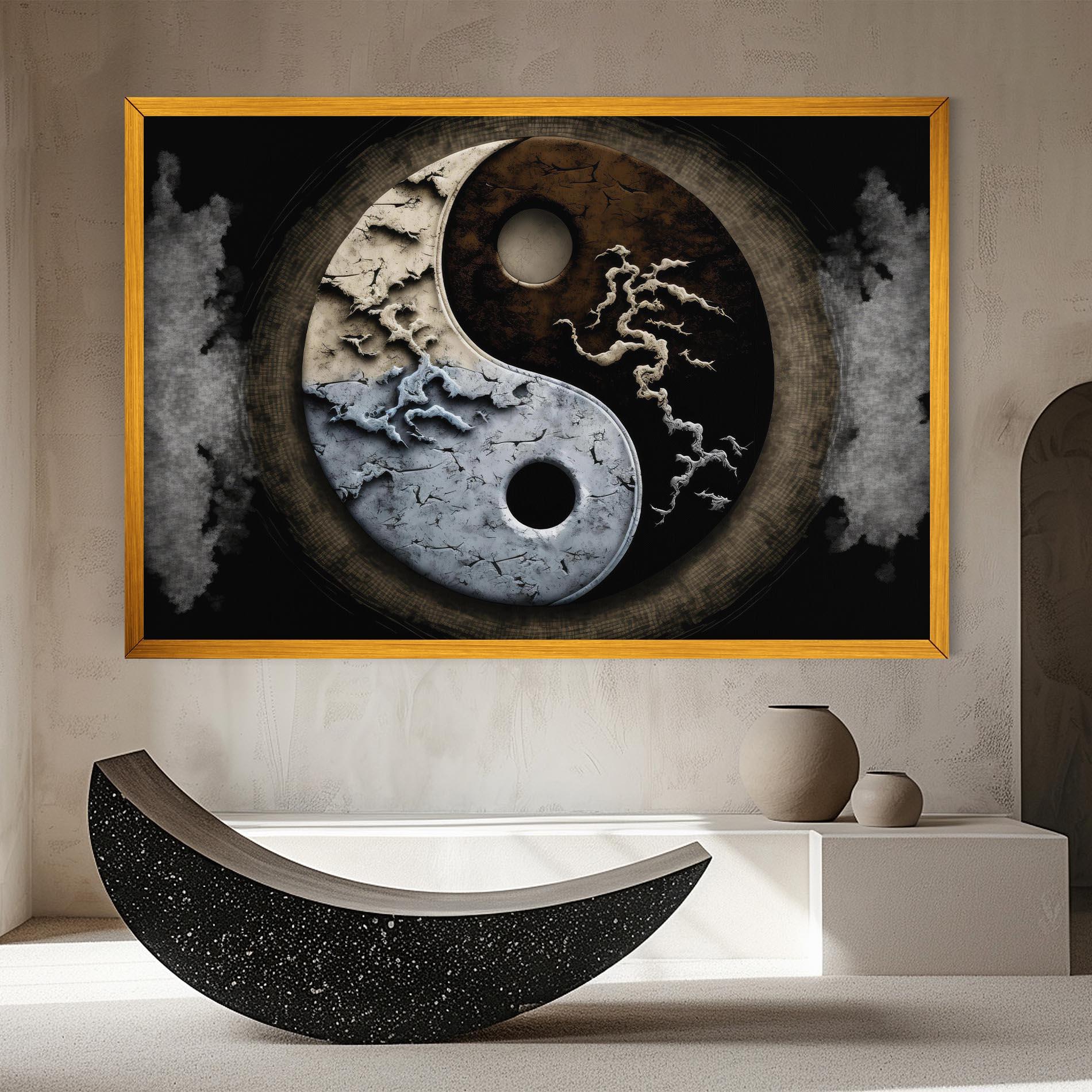 Tablou Canvas Vintage Yinyang mockup 8
