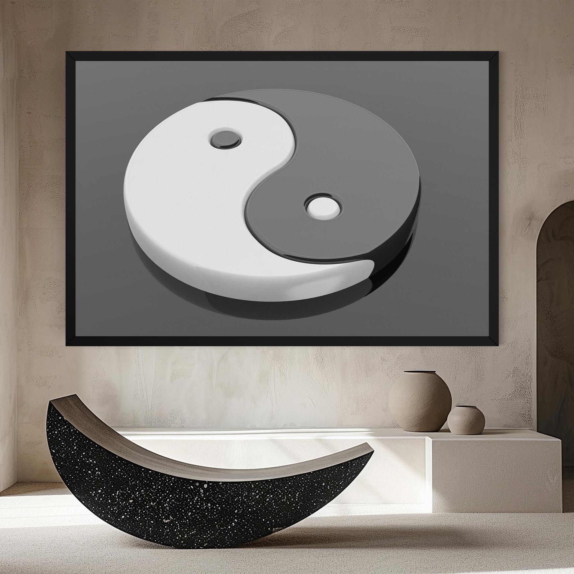 Tablou Canvas 3d Yinyang mockup 8