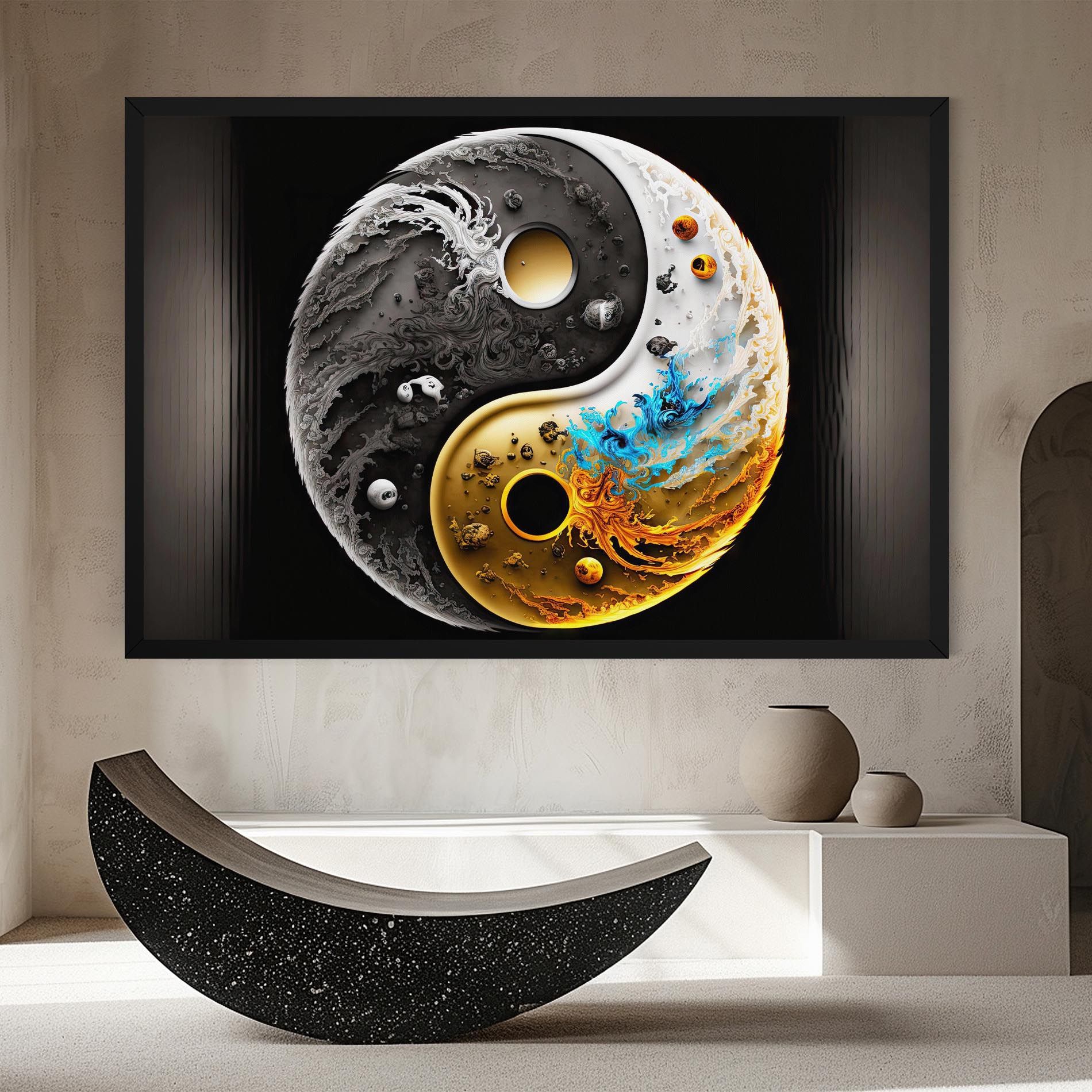 Black Yellow Yinyang mockup 8