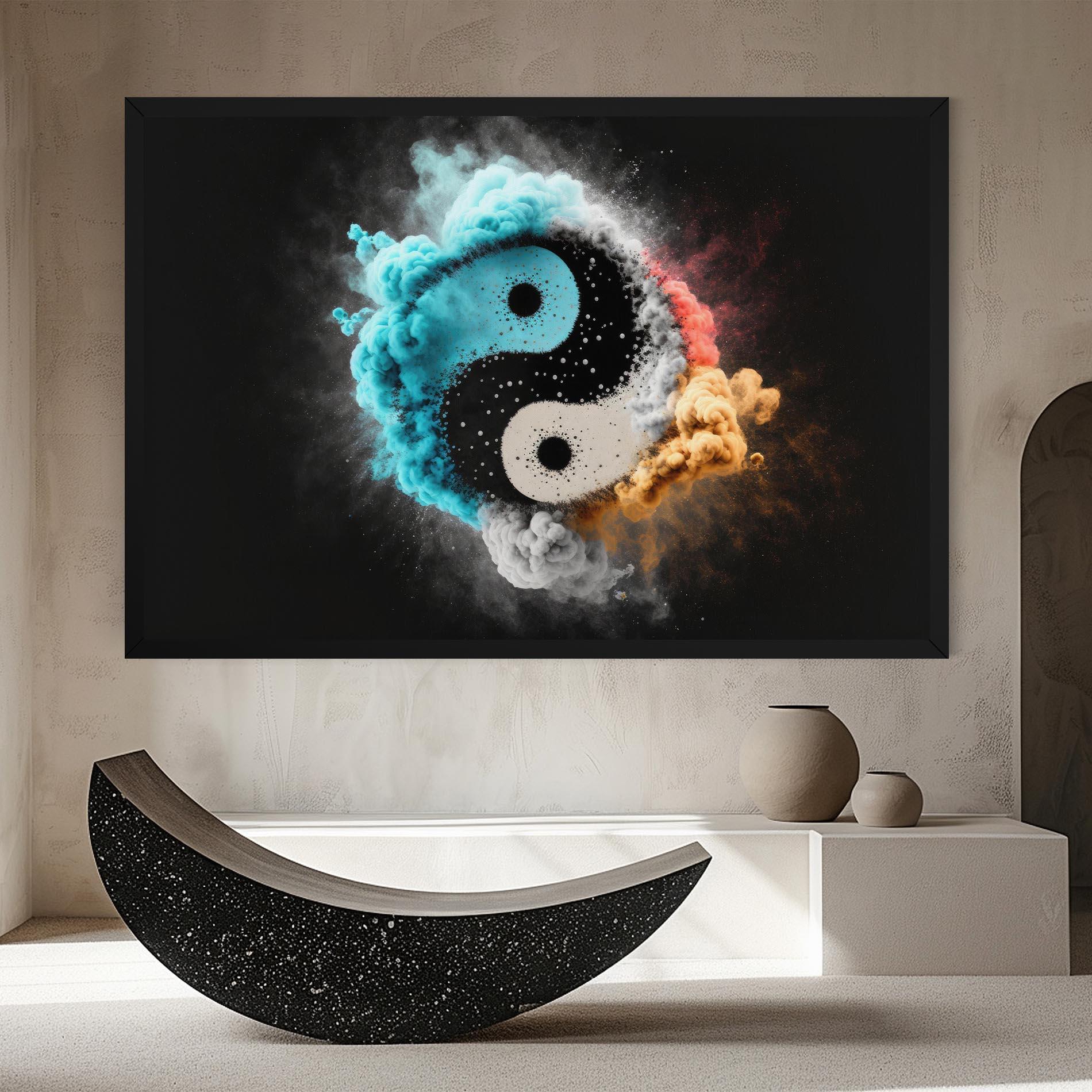 Tablou Canvas Blue Smoke Yinuang mockup 8