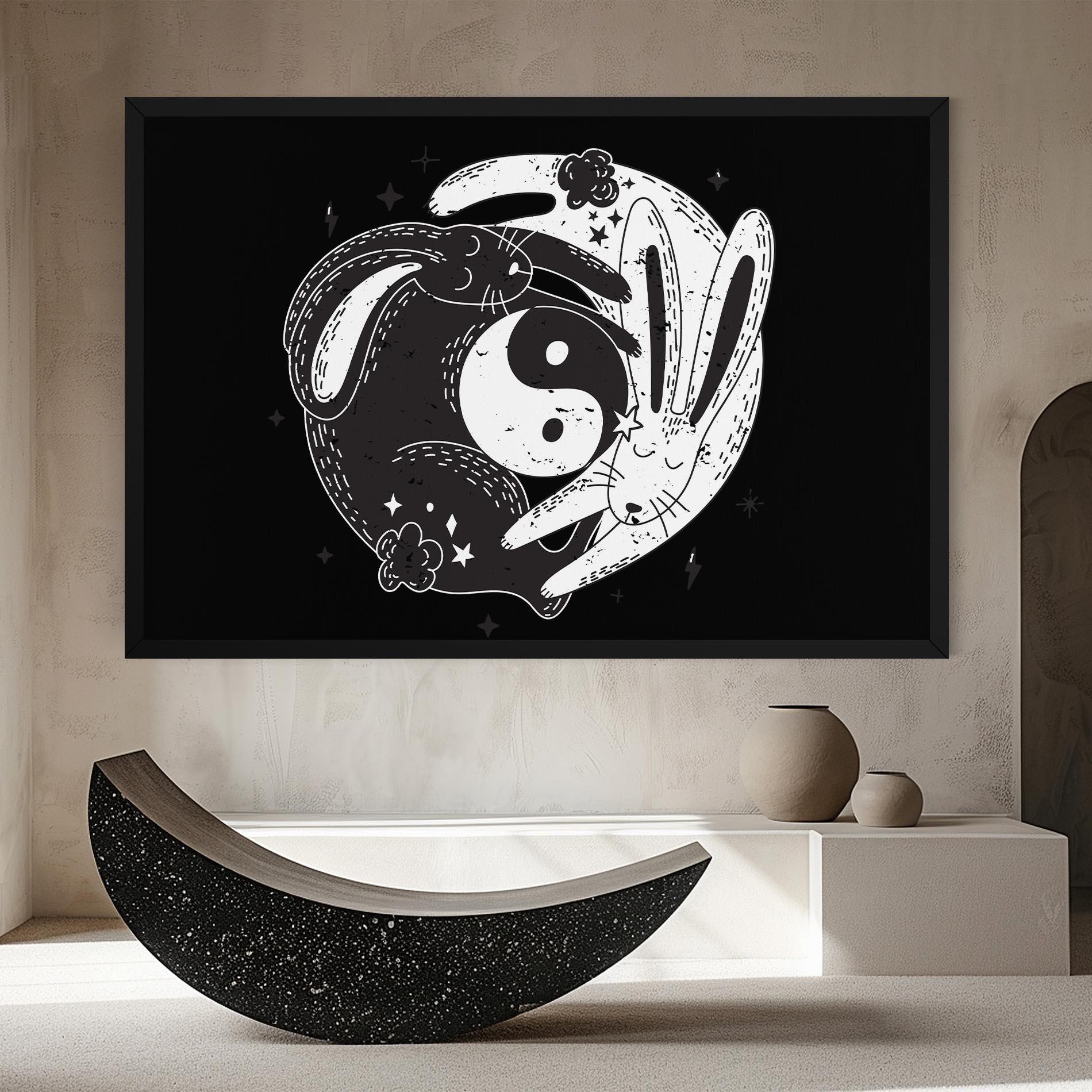 Tablou Canvas Bunny Yinyang mockup 8