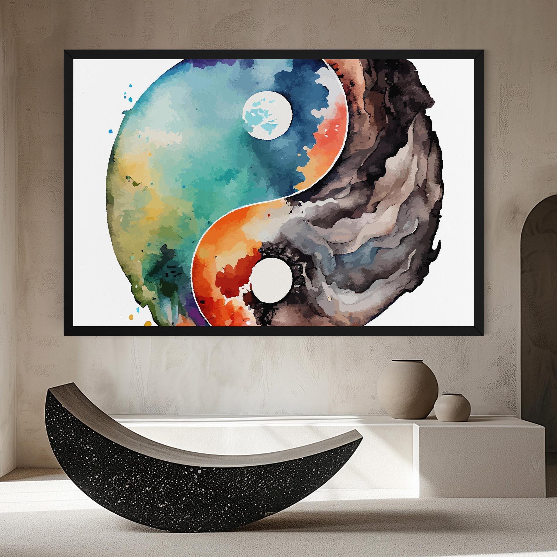Tablou Canvas Earth Yinyang Art mockup 8