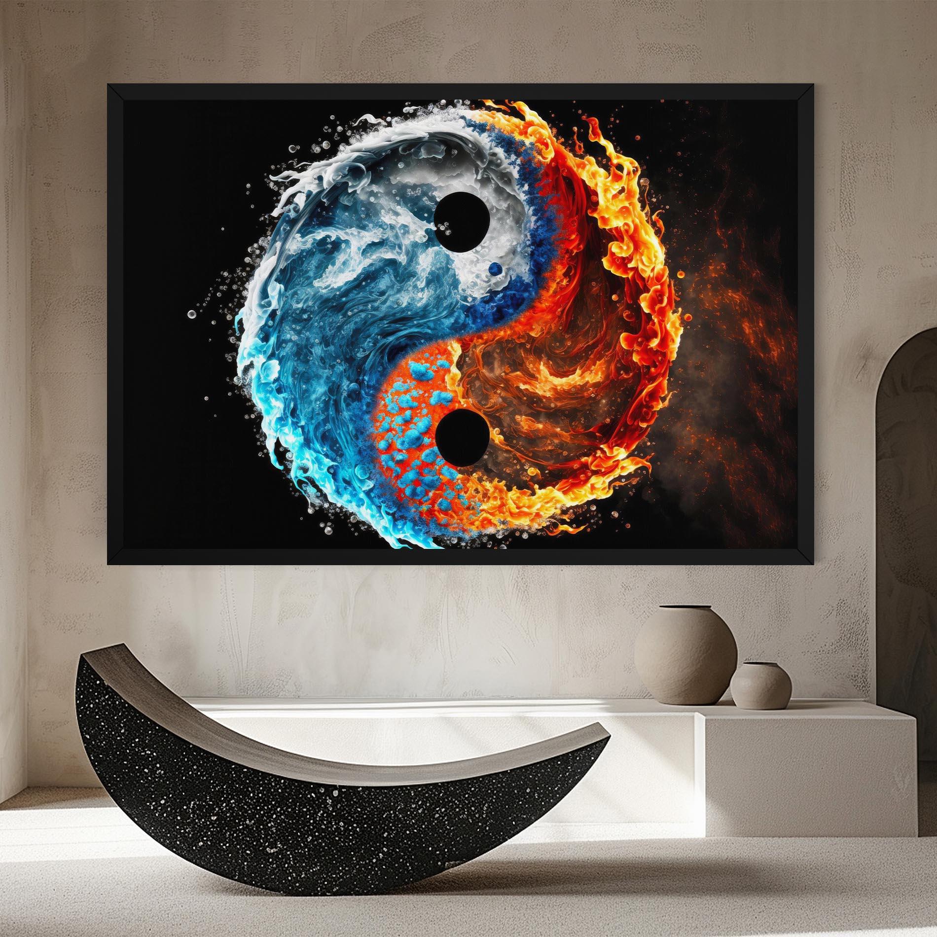 Tablou Canvas Fire Water Yin Yang mockup 8