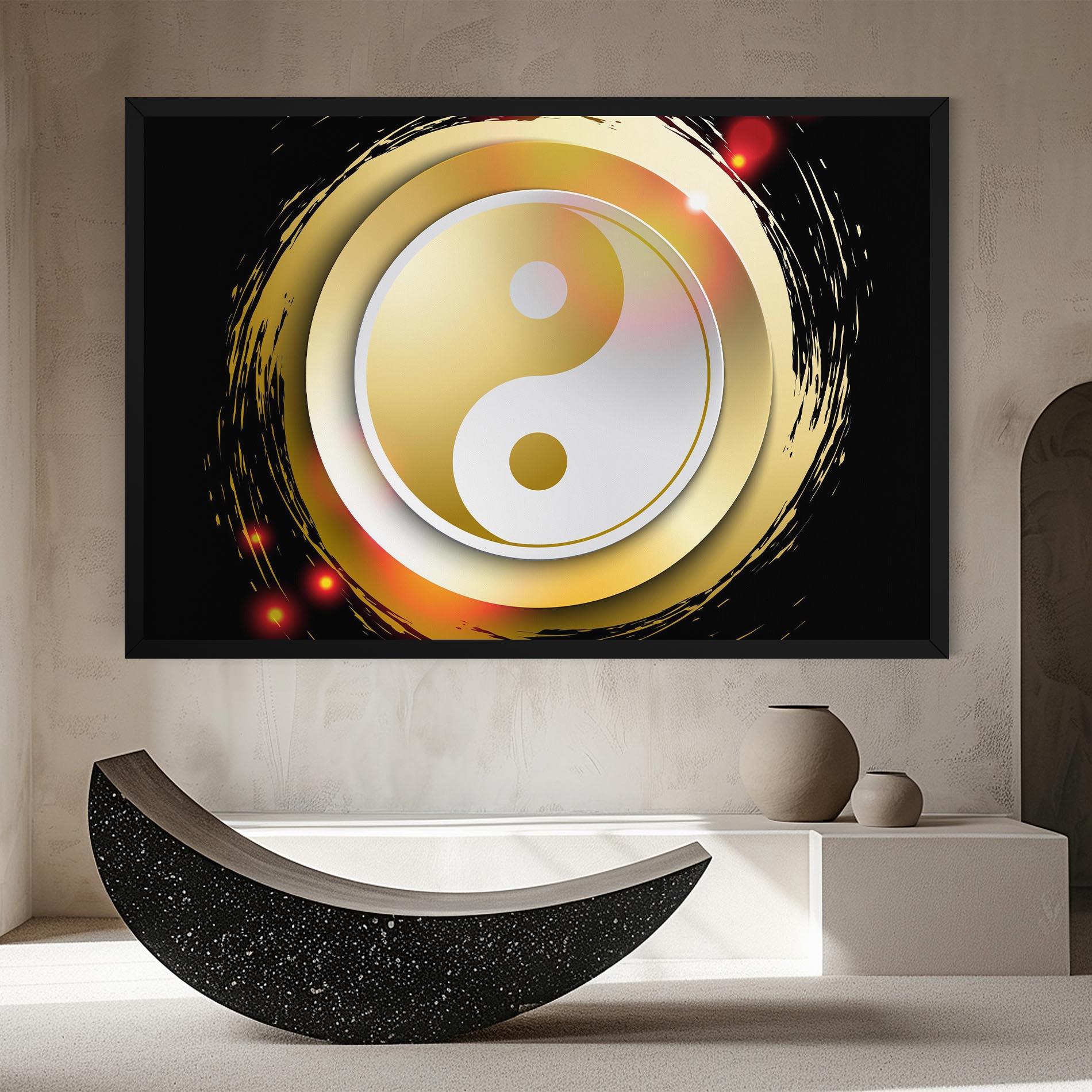 Tablou Canvas Gold Light Yinyang mockup 8