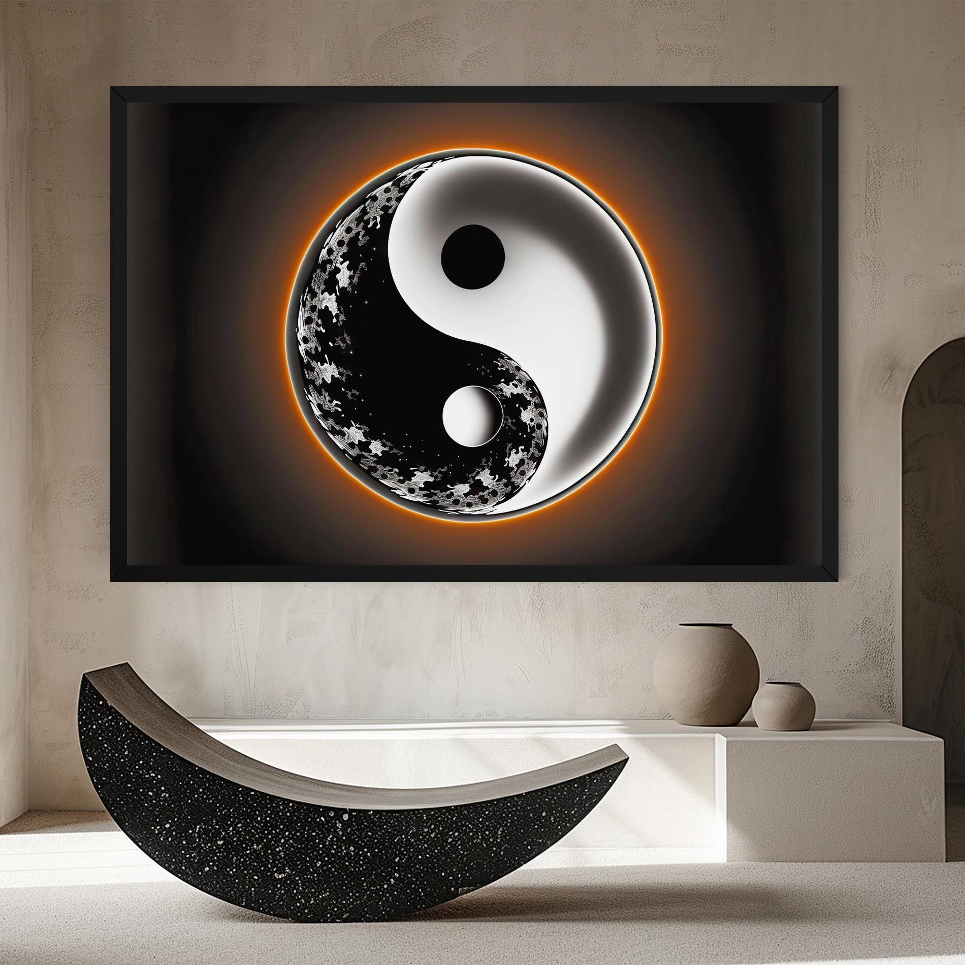 Tablou Canvas Purple Light Yinyang mockup 8