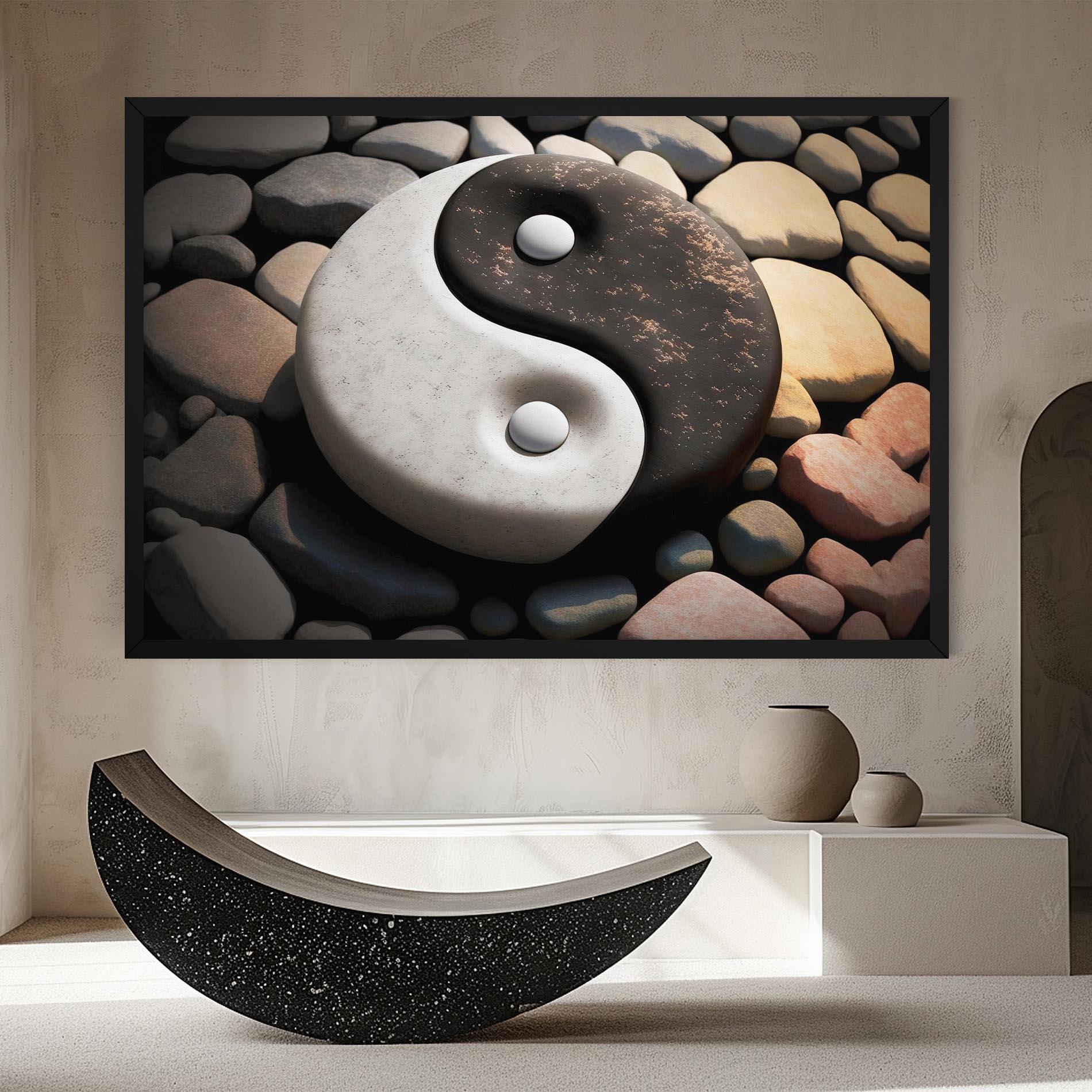 Tablou Canvas Stone Yinyang mockup 8