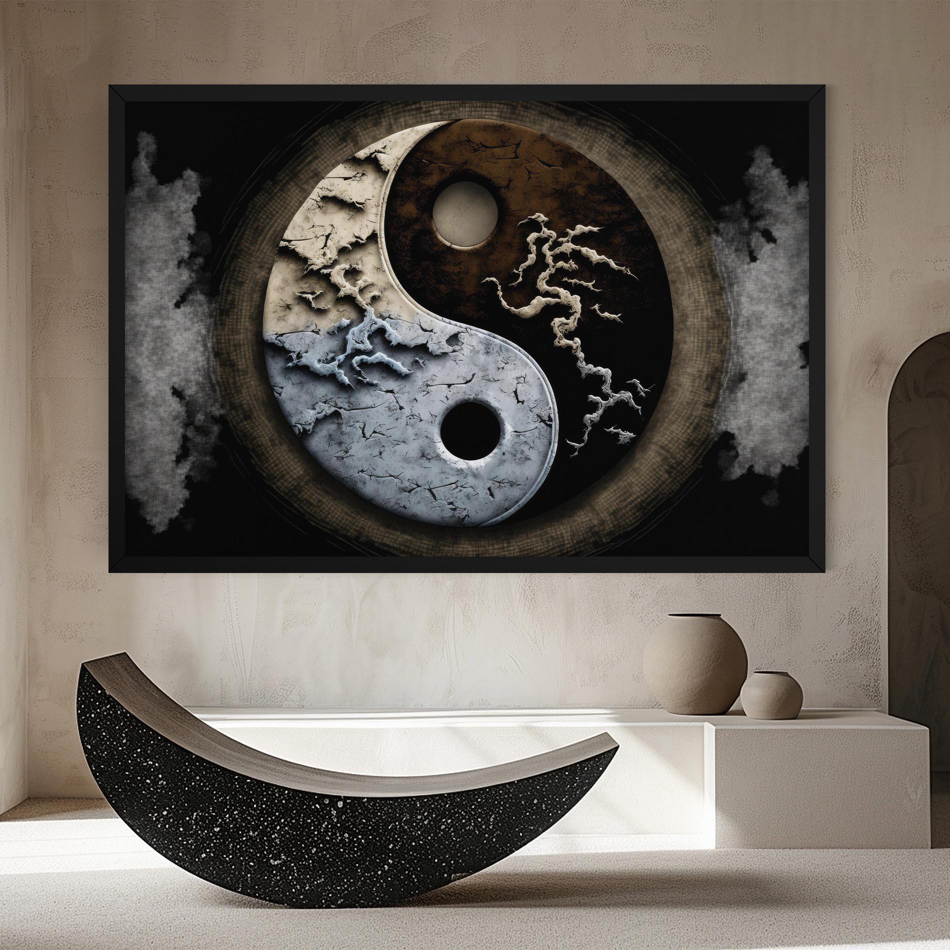 Tablou Canvas Vintage Yinyang mockup 8