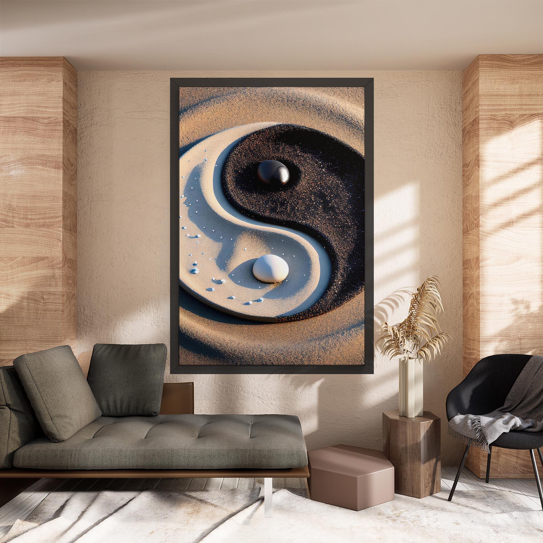 Tablou Canvas Pretty Sand Yinyang mockup 8