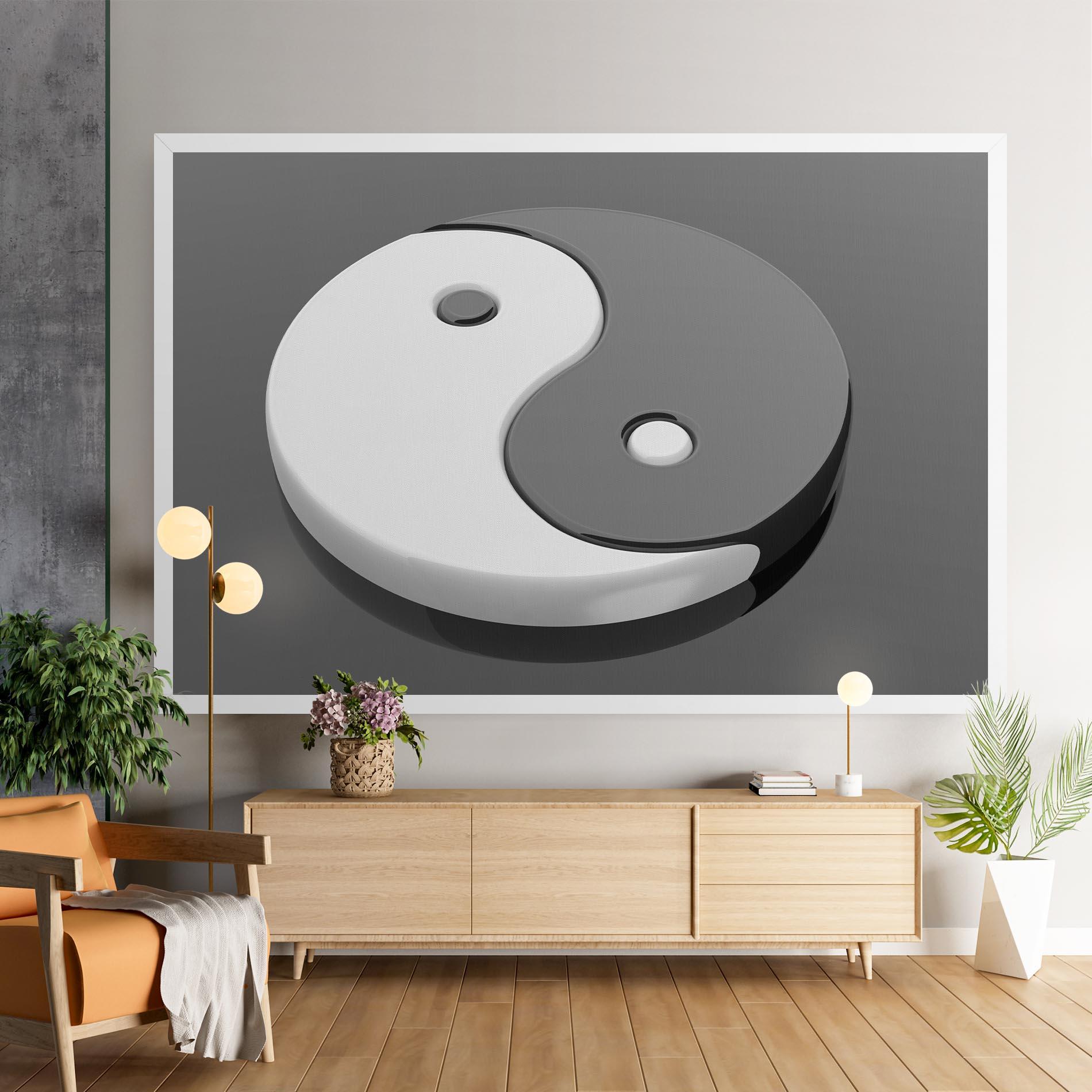Tablou Canvas 3d Yinyang mockup 9
